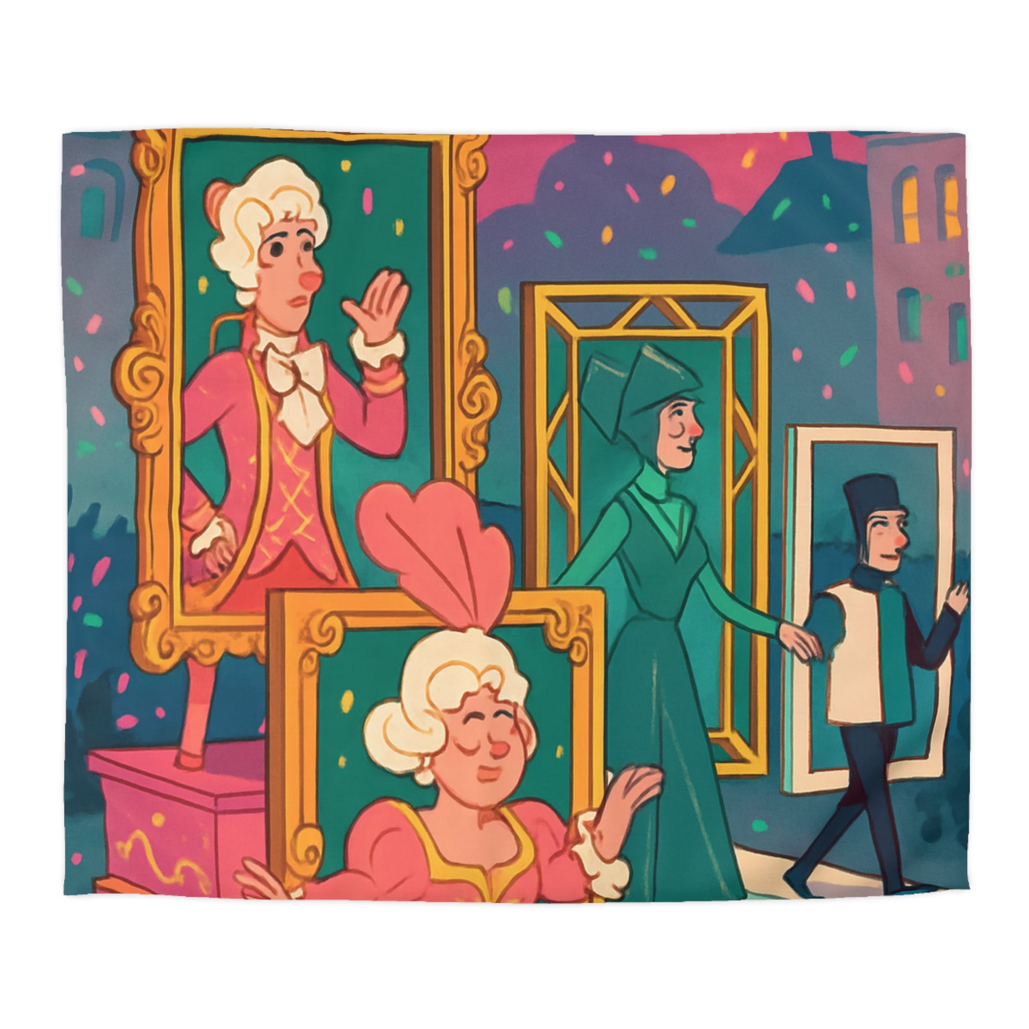 Rêveries Festives : Motifs Baroques Animés pour Embellir Votre Chambre à Coucher