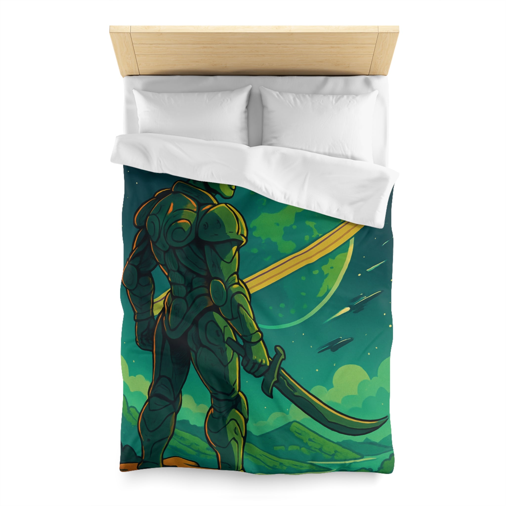 Housse de Couette Microfibre Design Artistique Moderne Décoration Chambre Confort Premium