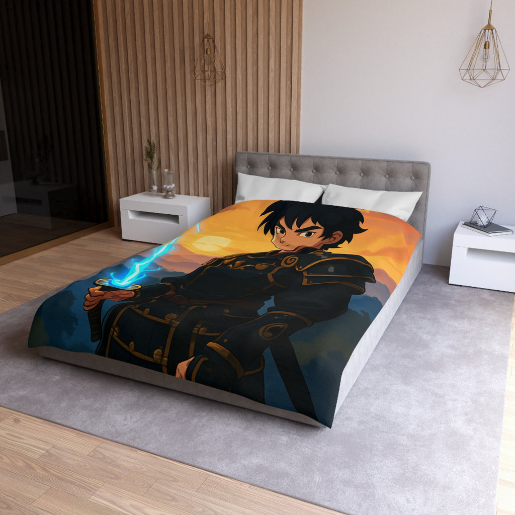 Housse de Couette Microfibre Motif Créatif Original Style Contemporain Chambre Élégante