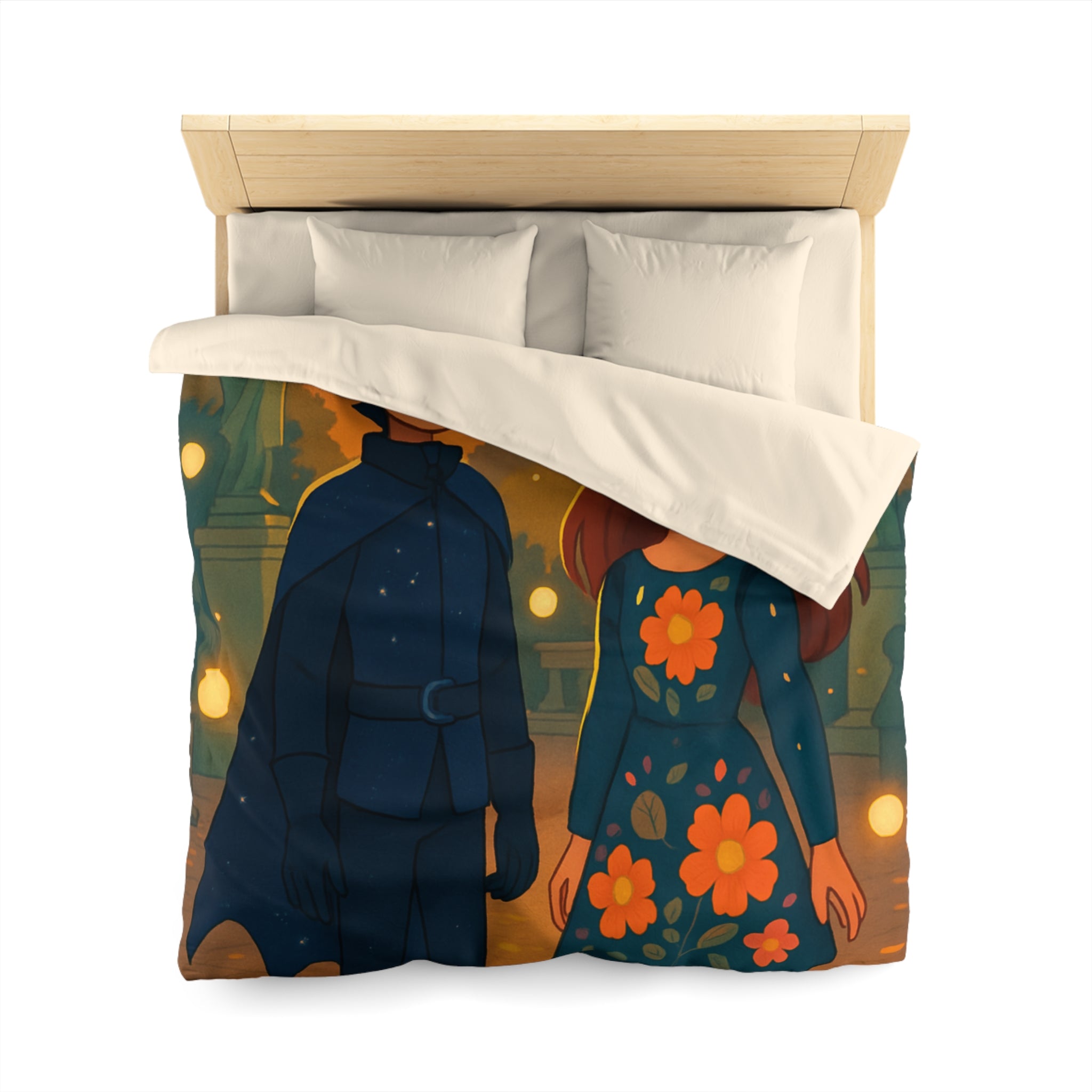 Housse de Couette Microfibre Motif Créatif Original Style Contemporain Chambre Élégante