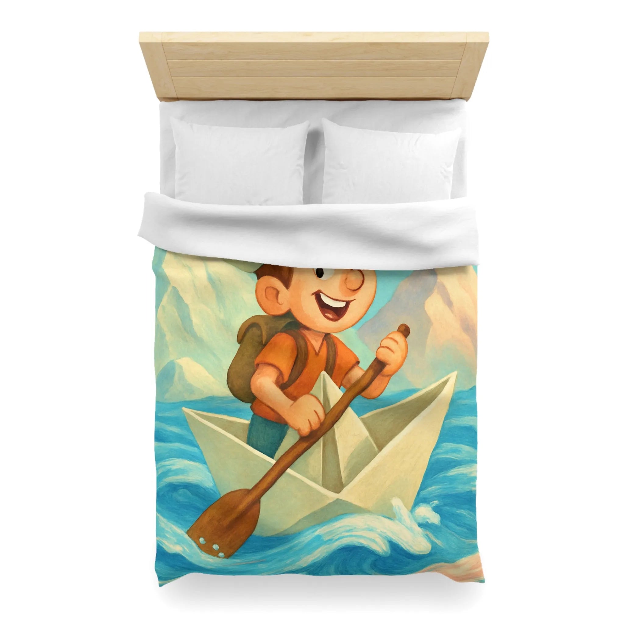 Housse de Couette Microfibre Art Graphique Contemporain Style Décoratif Chambre Tendance