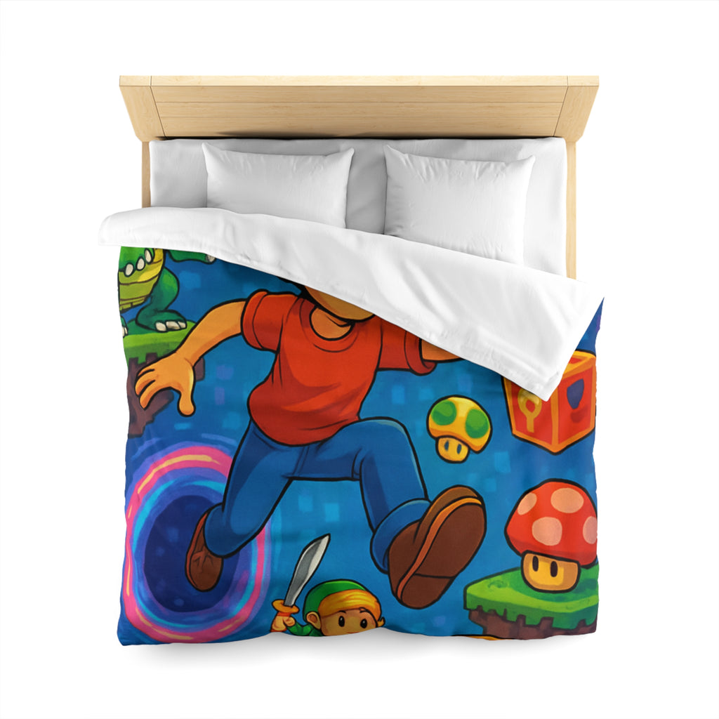 Housse de Couette Microfibre Illustration Unique Design Moderne Décoration Intérieure Raffinée