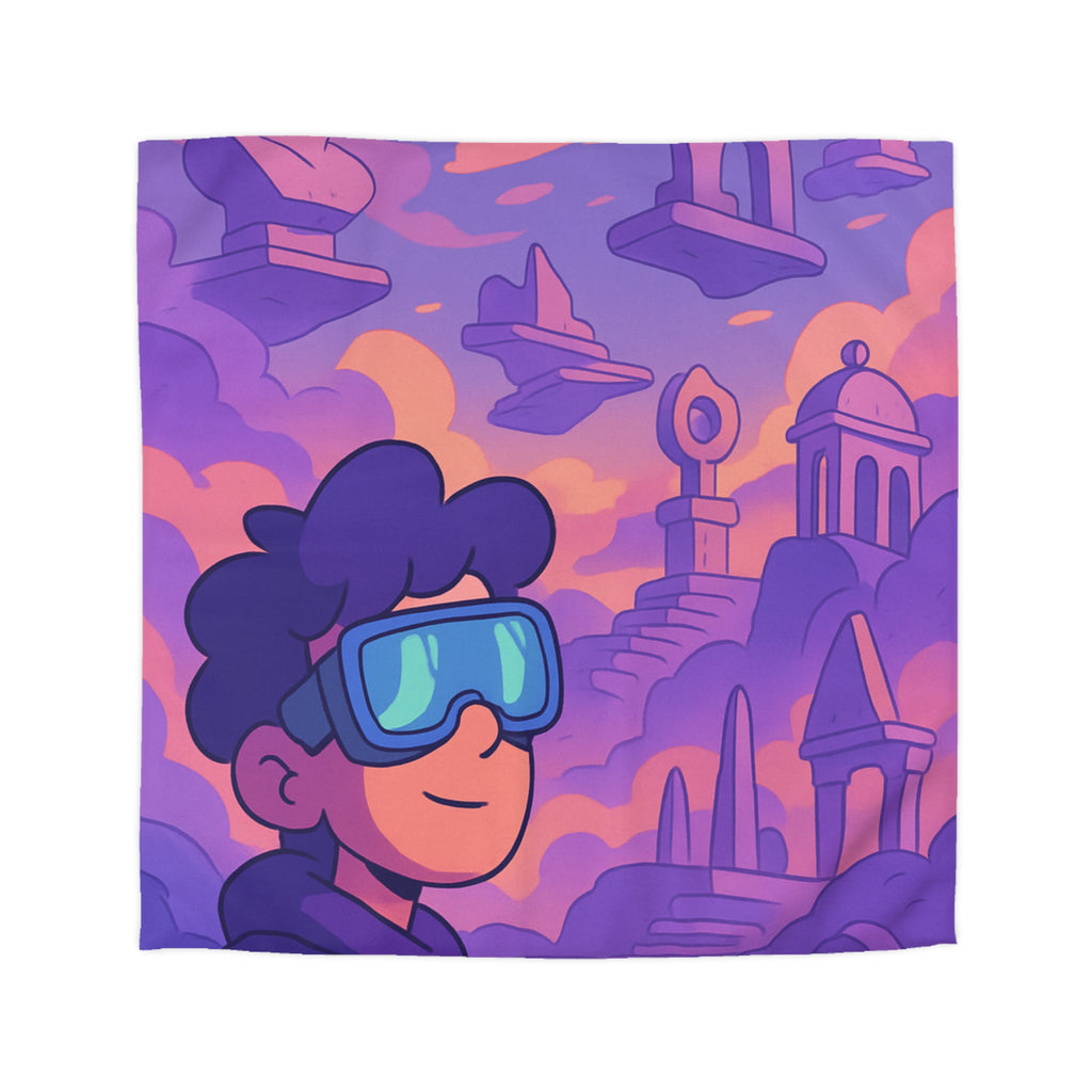 Housse de Couette Microfibre Design Artistique Moderne Décoration Chambre Confort Premium