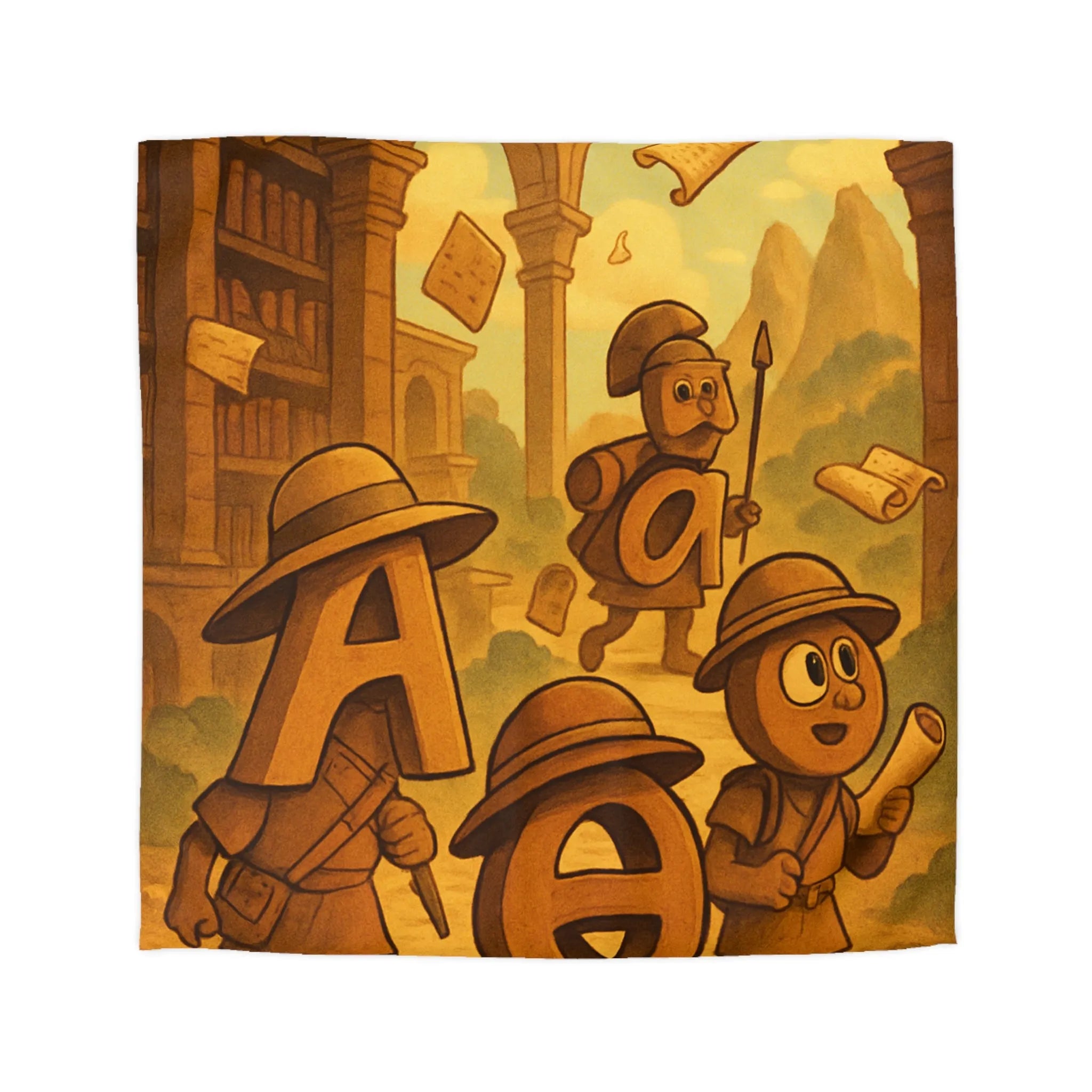 Explorez un Monde de Lettres Animées pour Housse de Couette Enfant Aventure Illustrée