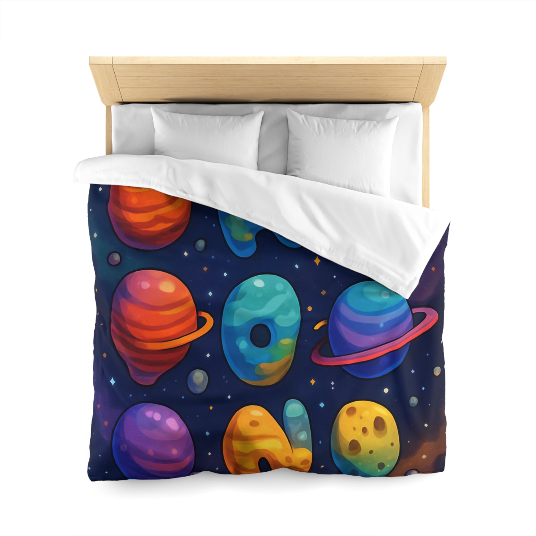 Housse de Couette Microfibre Design Artistique Moderne Décoration Chambre Confort Premium