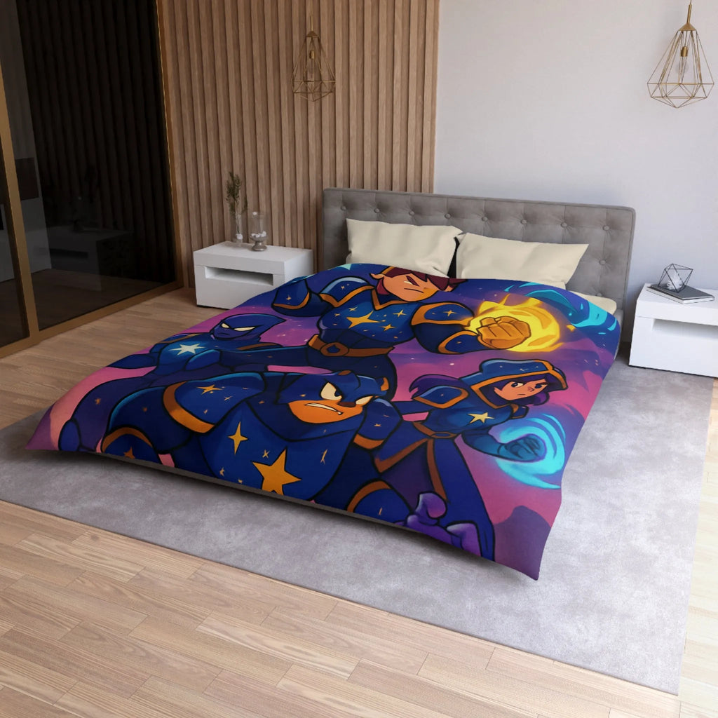 Housse de Couette Microfibre Art Graphique Contemporain Style Décoratif Chambre Tendance