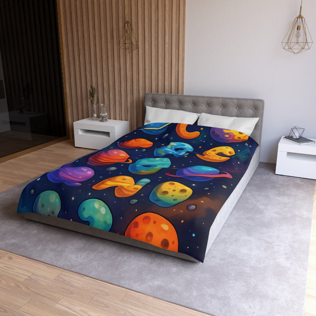 Housse de Couette Microfibre Design Artistique Moderne Décoration Chambre Confort Premium