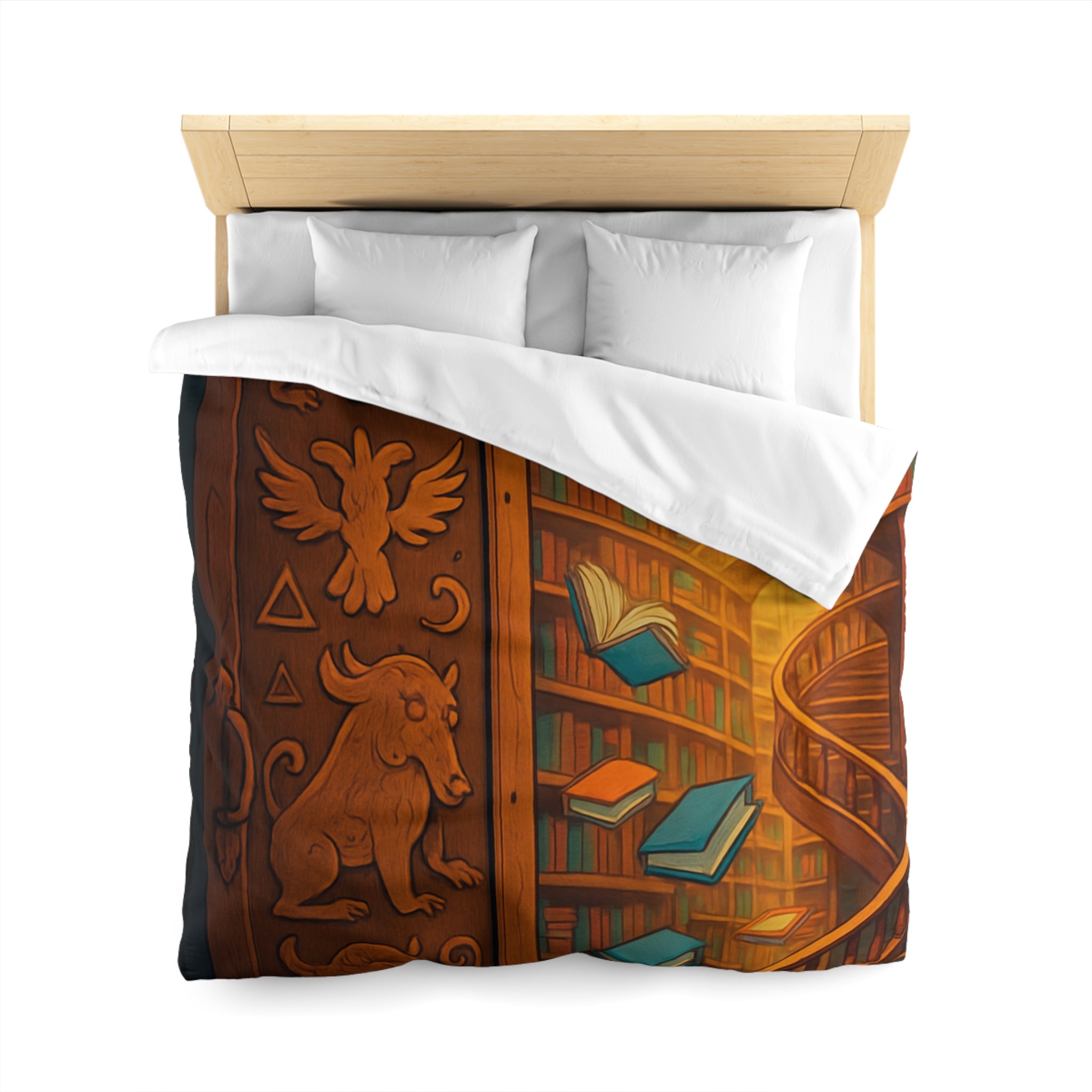 Housse de Couette Microfibre Design Artistique Moderne Décoration Chambre Confort Premium