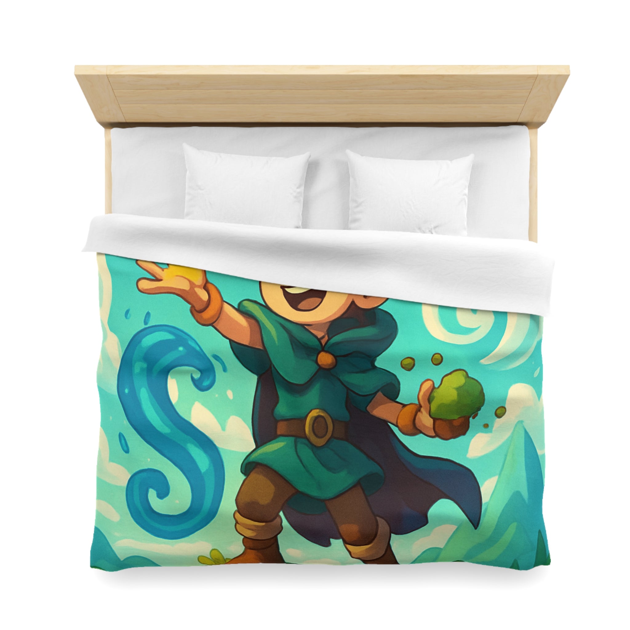 Housse de Couette Microfibre Motif Créatif Original Style Contemporain Chambre Élégante