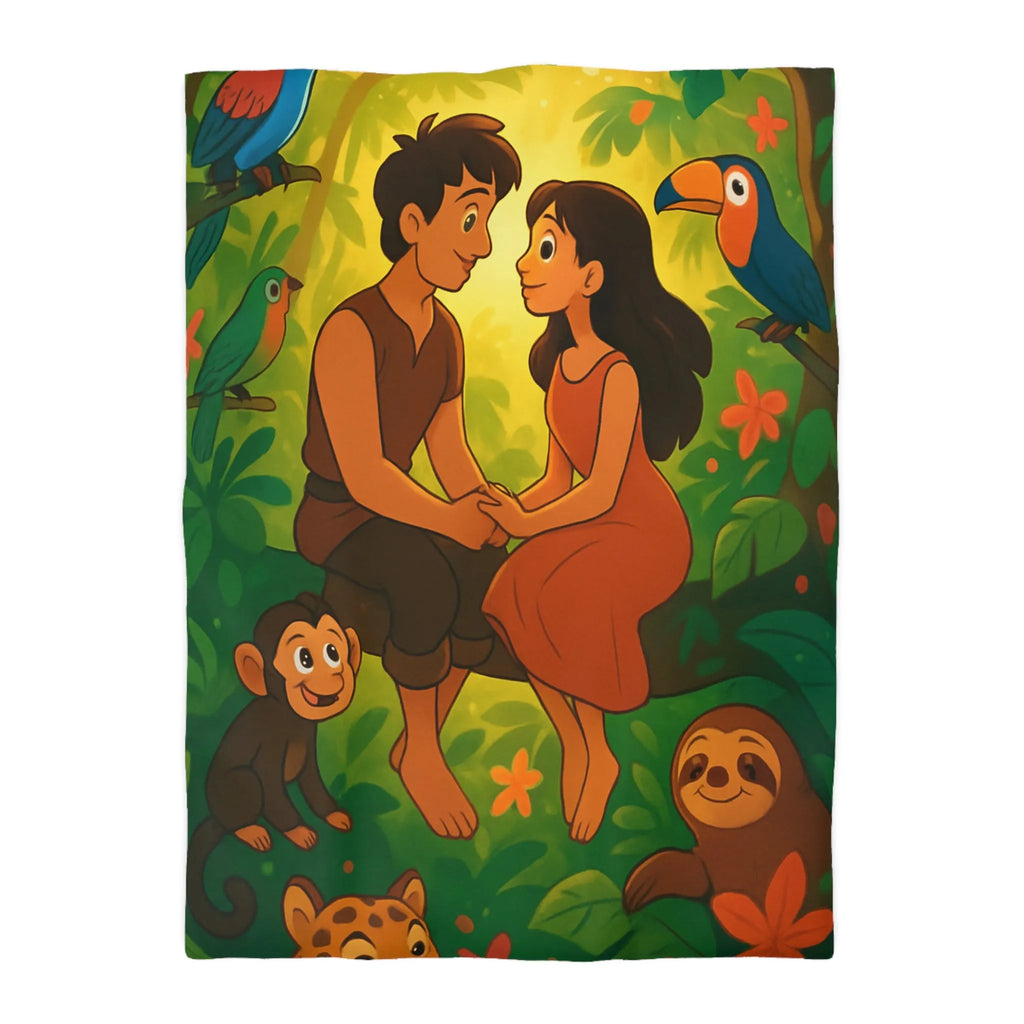 Housse de Couette Microfibre Art Graphique Contemporain Style Décoratif Chambre Tendance