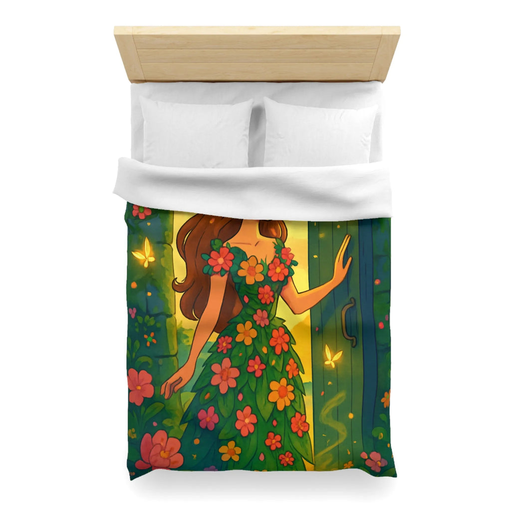 Élégante Housse Floral Elfique Inspirée par la Beauté Enchantée de la Nature Mystique