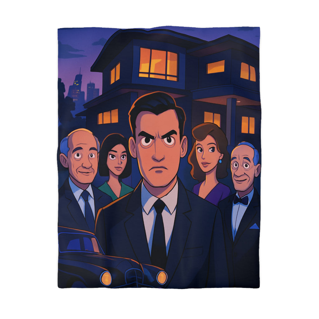 Housse de Couette Microfibre Design Artistique Moderne Décoration Chambre Confort Premium