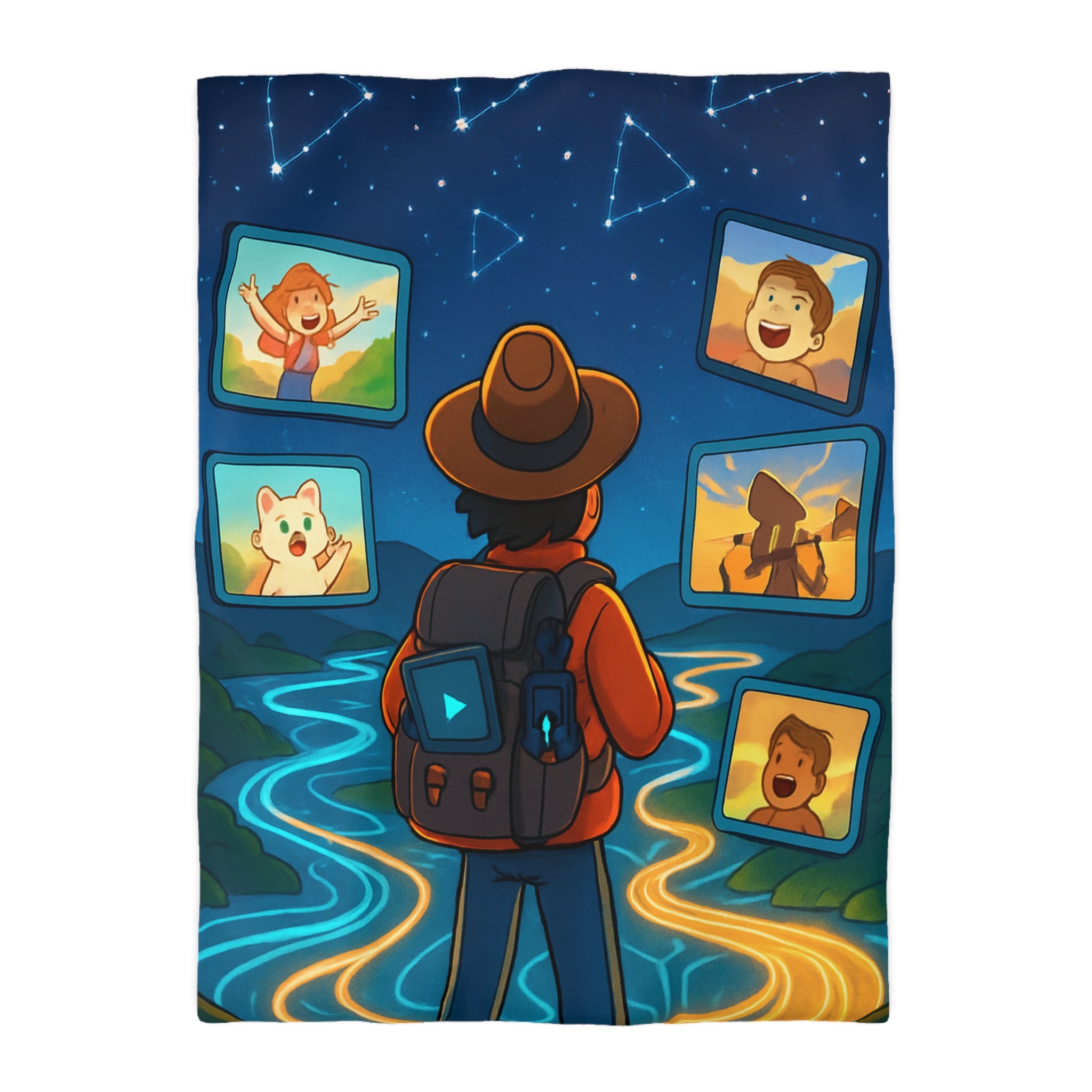 Housse de Couette Microfibre Illustration Unique Design Moderne Décoration Intérieure Raffinée