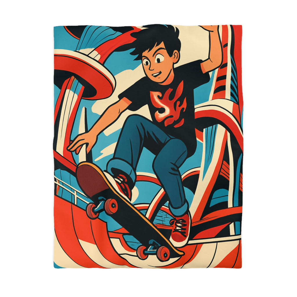 Housse de Couette Microfibre Motif Créatif Original Style Contemporain Chambre Élégante