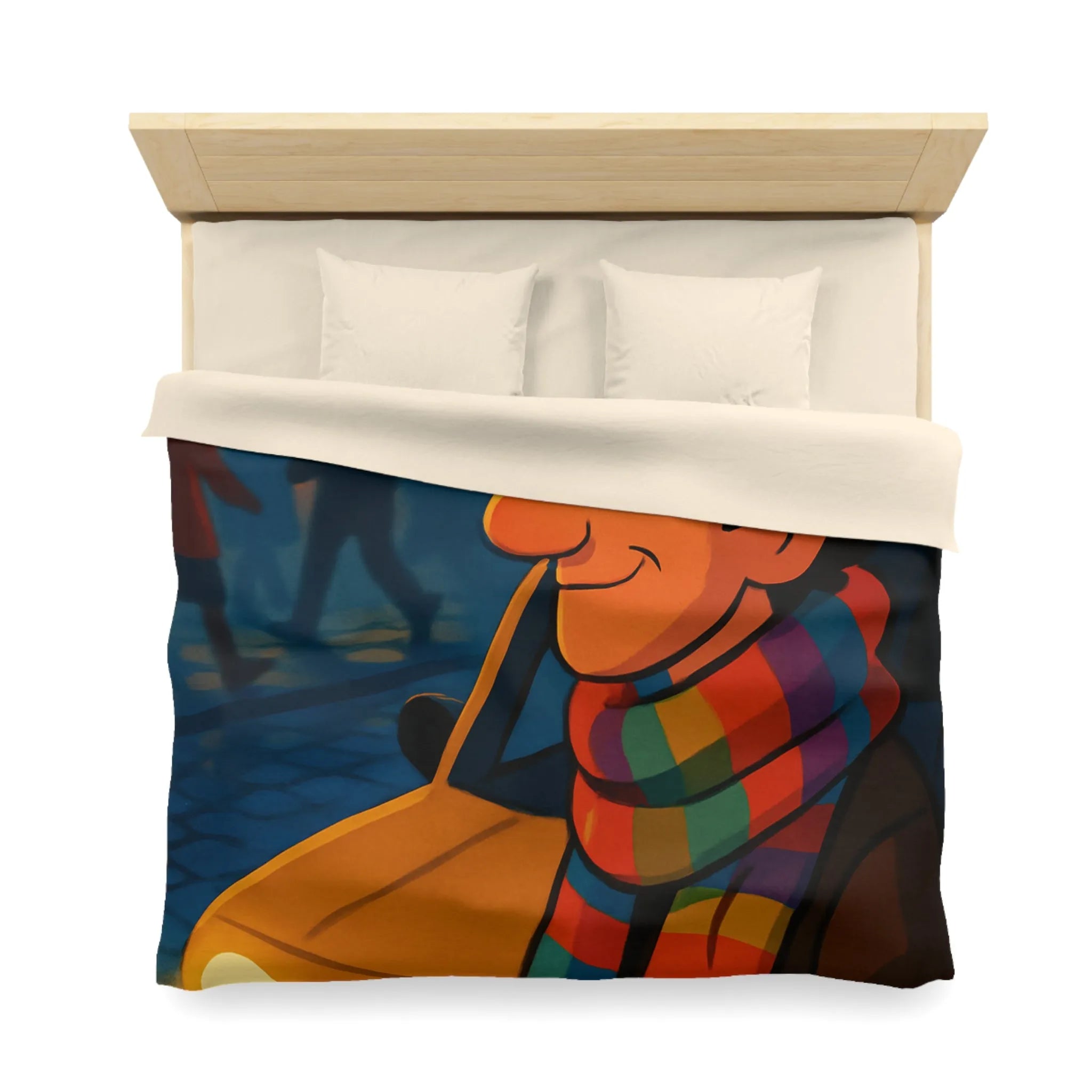 Housse de Couette Microfibre Art Graphique Contemporain Style Décoratif Chambre Tendance