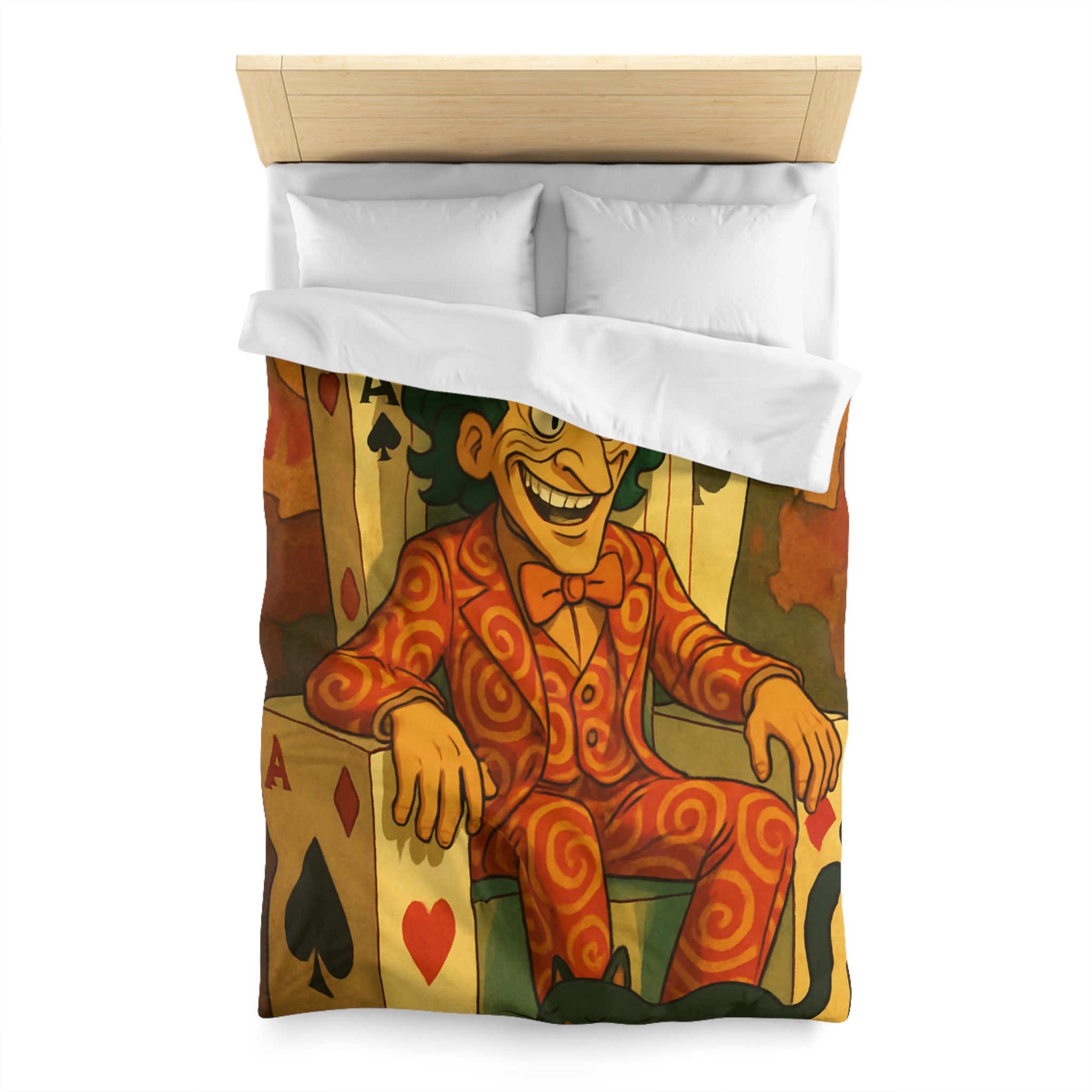 Housse de Couette Microfibre Motif Créatif Original Style Contemporain Chambre Élégante