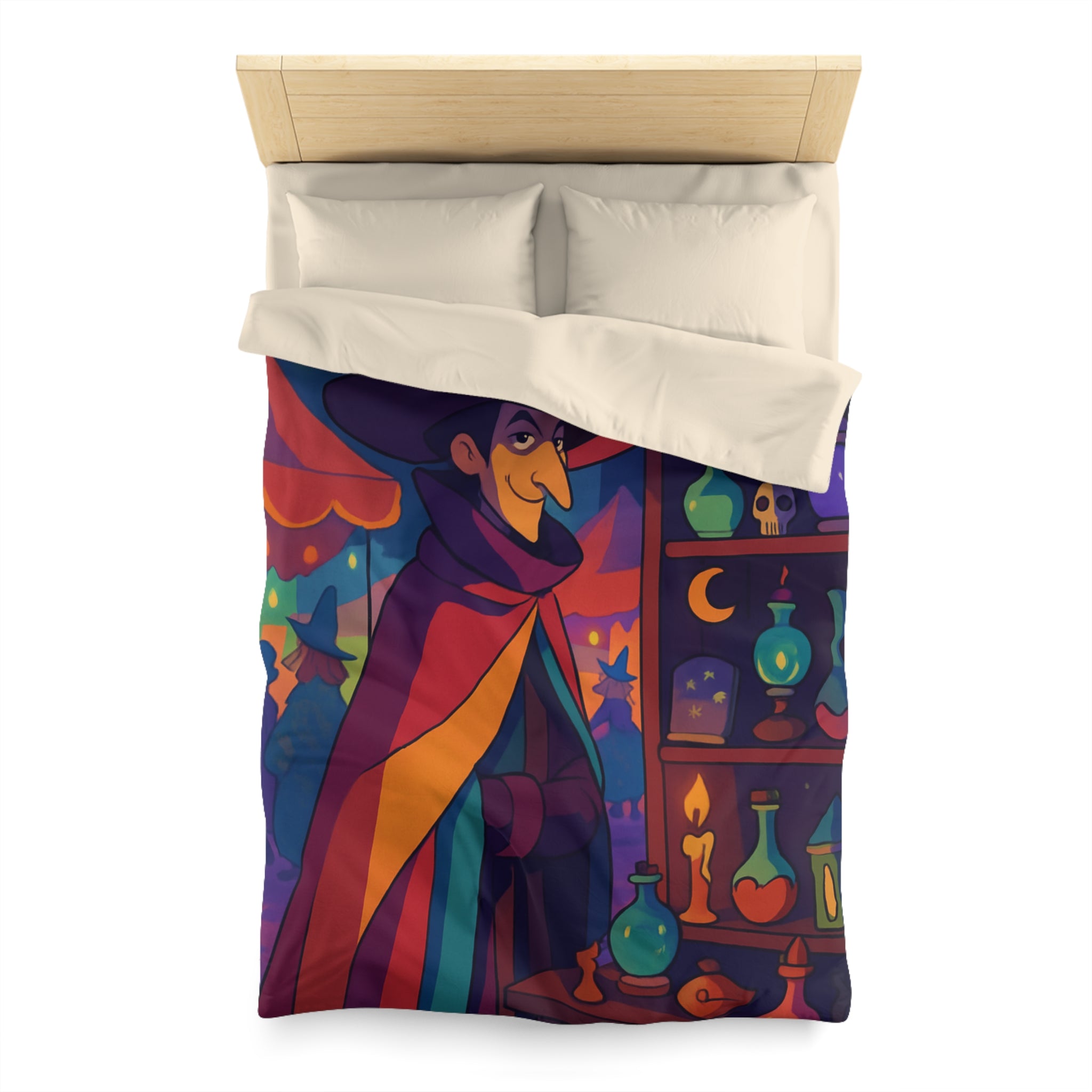 Housse de Couette Microfibre Motif Créatif Original Style Contemporain Chambre Élégante