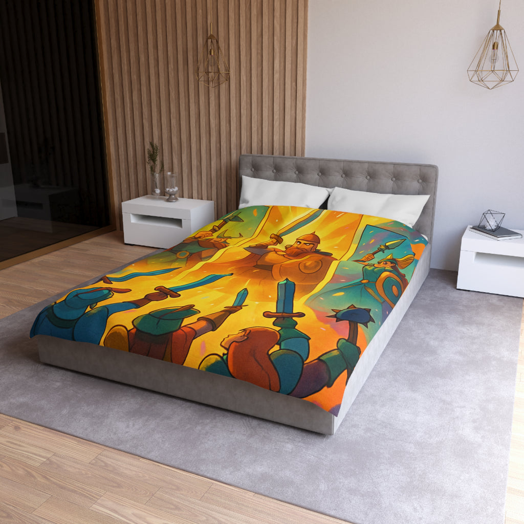 Housse de Couette Microfibre Motif Créatif Original Style Contemporain Chambre Élégante