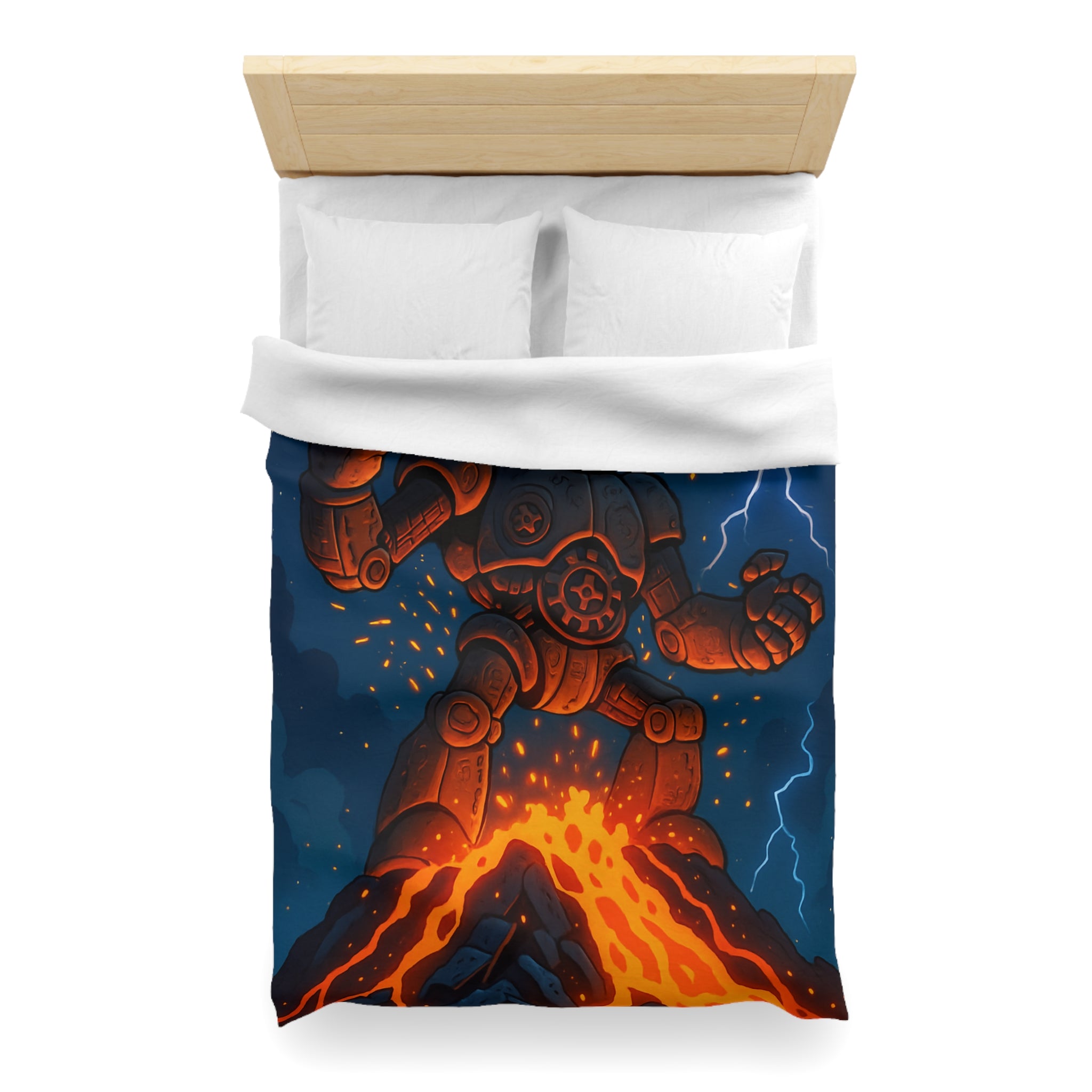 Housse de Couette Microfibre Design Artistique Moderne Décoration Chambre Confort Premium