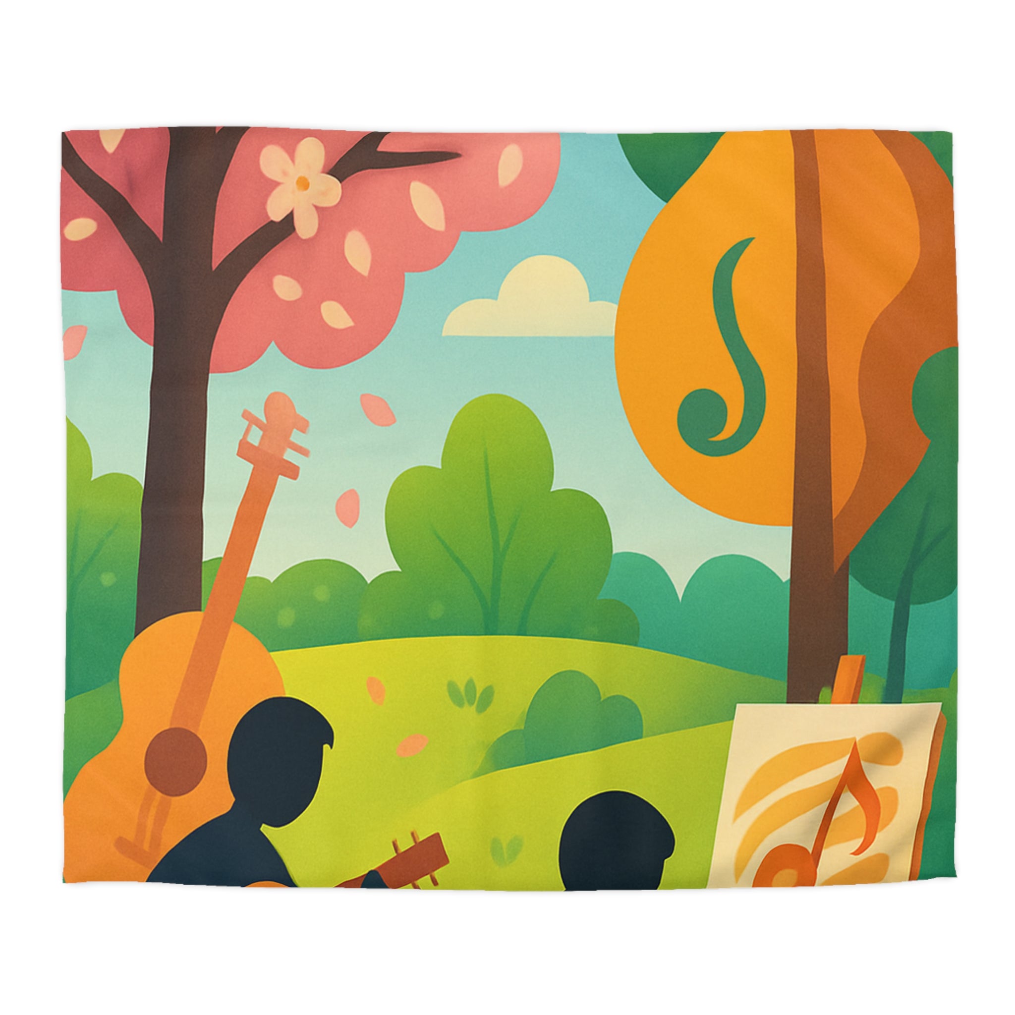 Housse de Couette Microfibre Design Artistique Moderne Décoration Chambre Confort Premium