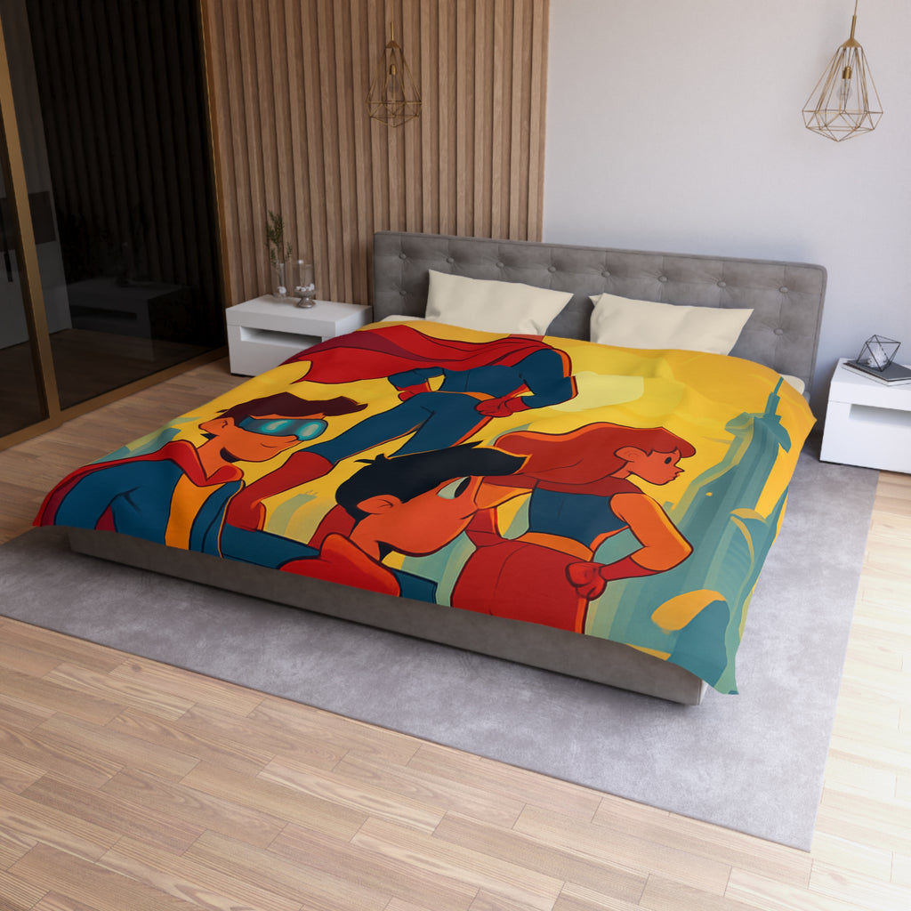 Housse de Couette Microfibre Illustration Unique Design Moderne Décoration Intérieure Raffinée