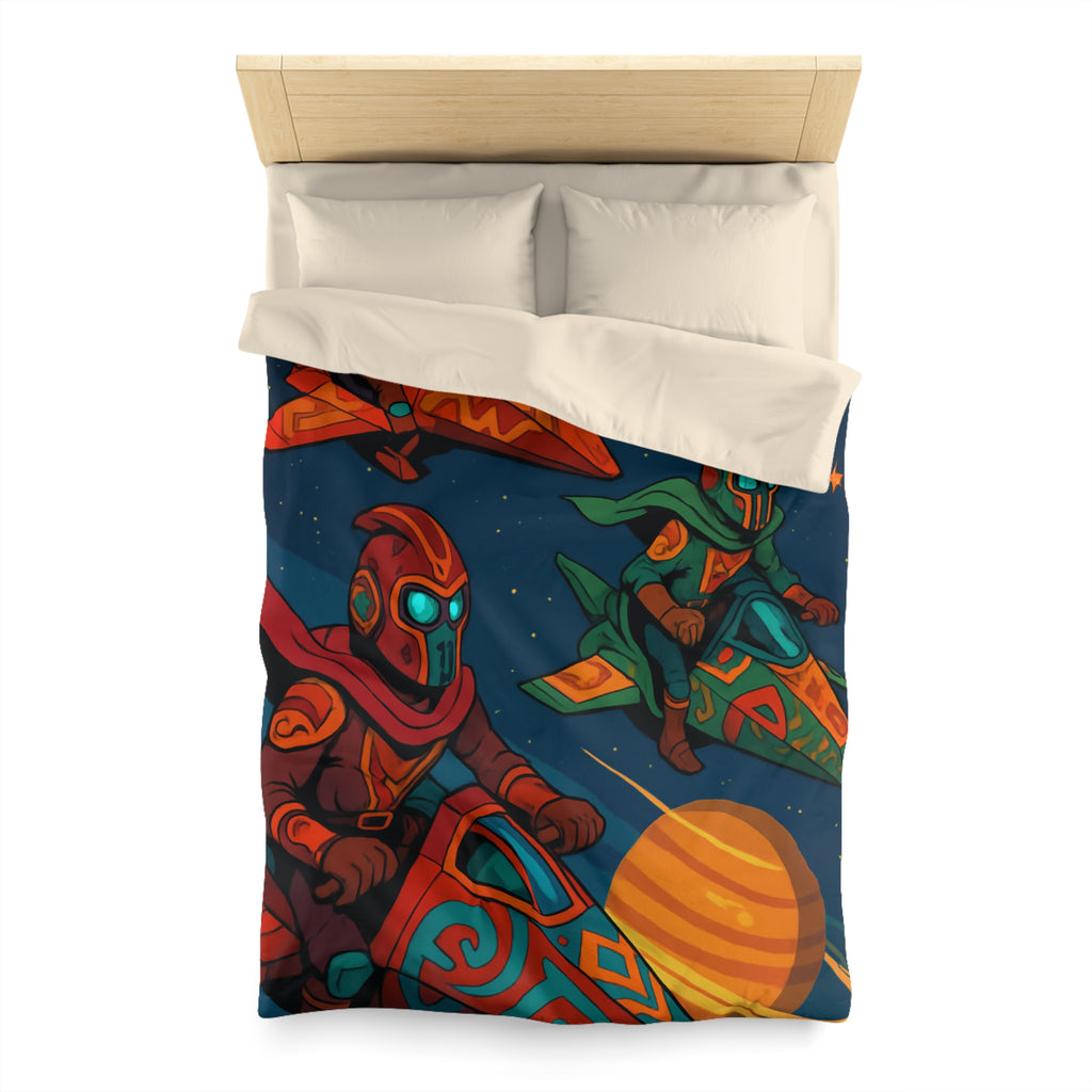 Housse de Couette Microfibre Motif Créatif Original Style Contemporain Chambre Élégante