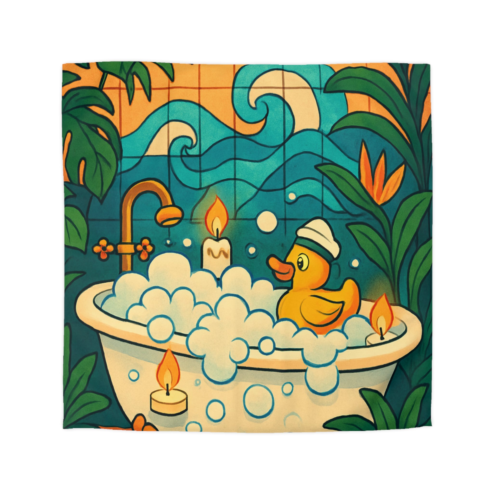 Housse de Couette Microfibre Design Artistique Moderne Décoration Chambre Confort Premium