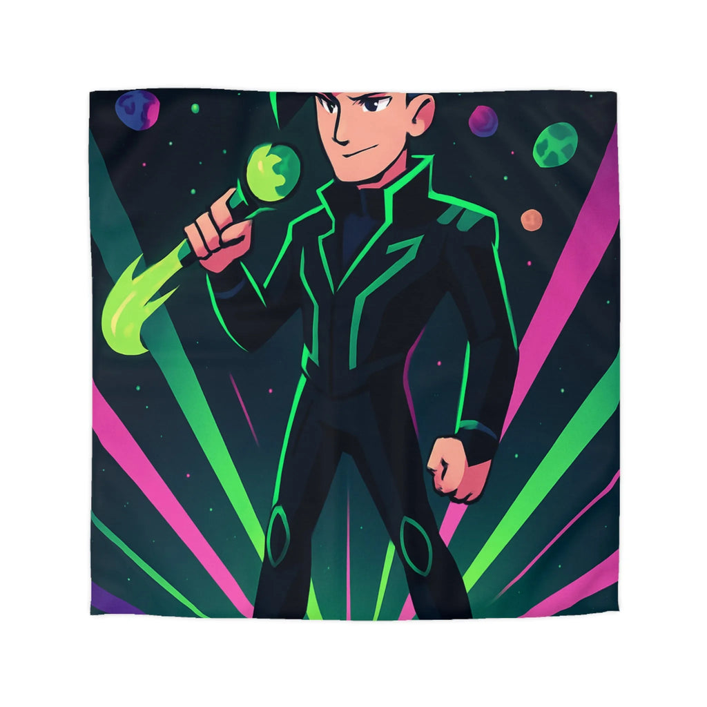 Housse de Couette Enfant Héros Galactique avec Planètes et Étoiles Colorées