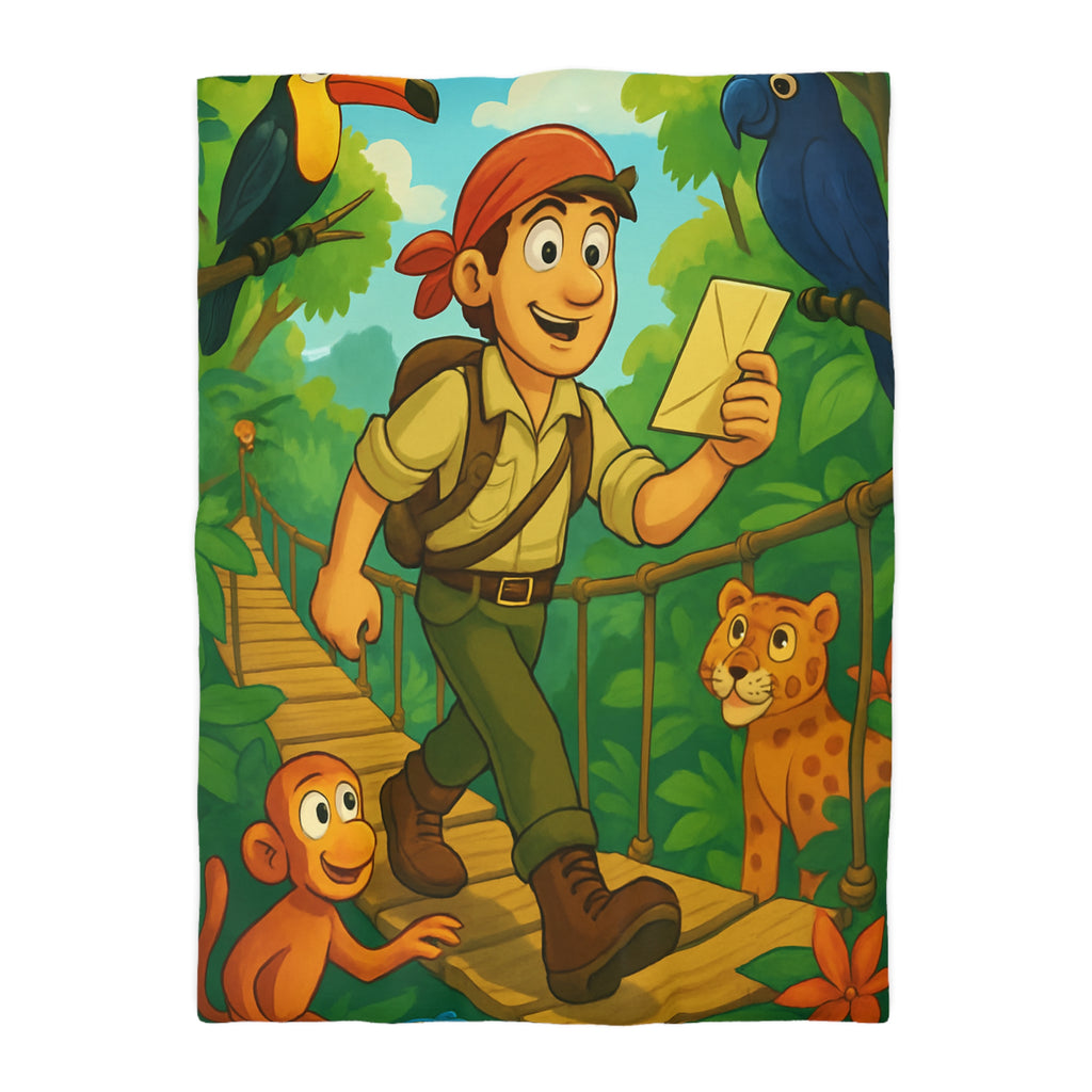 Housse de Couette Microfibre Motif Créatif Original Style Contemporain Chambre Élégante