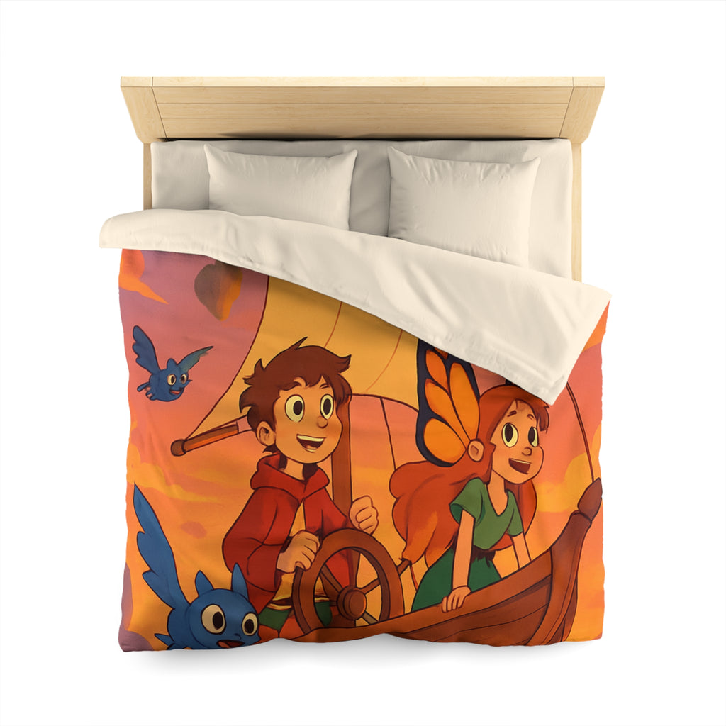 Housse de Couette Microfibre Design Artistique Moderne Décoration Chambre Confort Premium