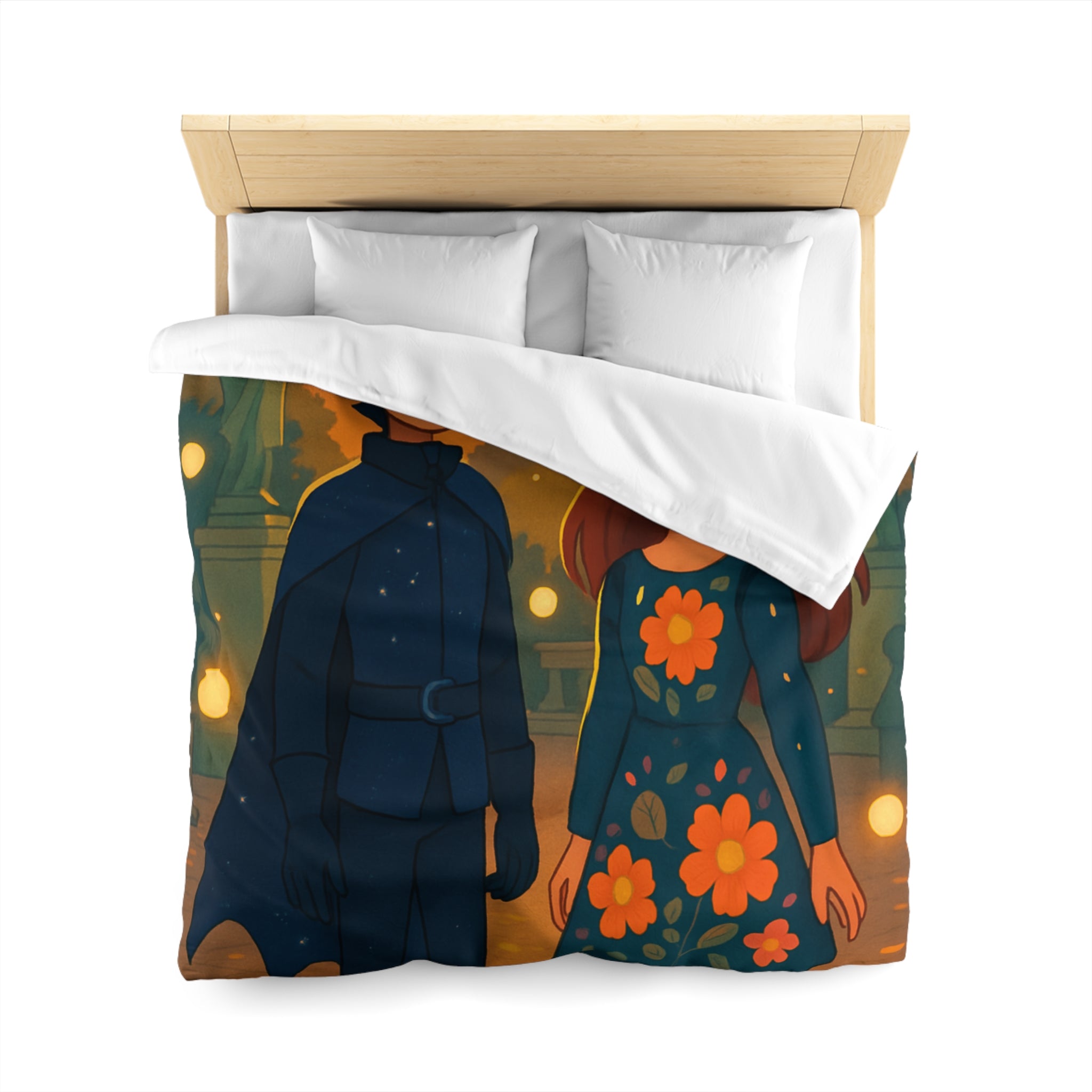 Housse de Couette Microfibre Motif Créatif Original Style Contemporain Chambre Élégante