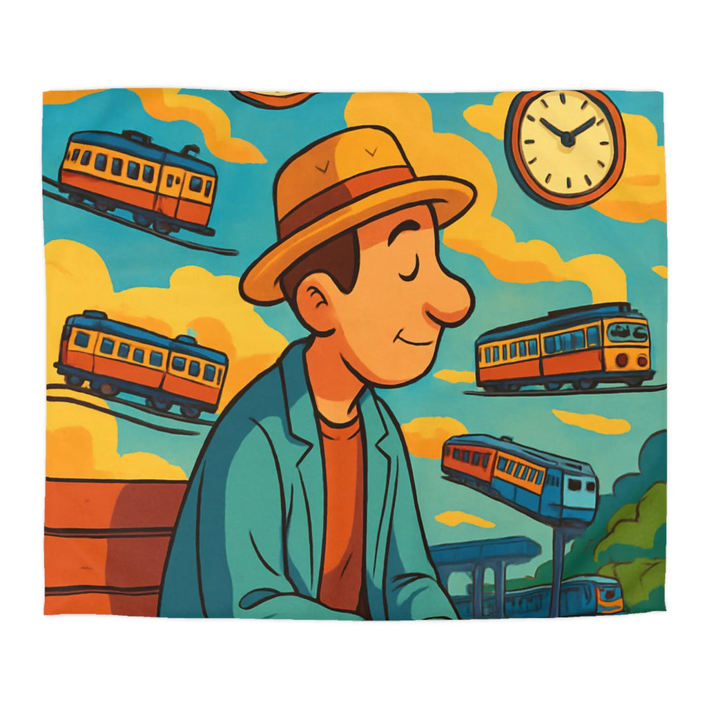 Housse de Couette Microfibre Art Graphique Contemporain Style Décoratif Chambre Tendance