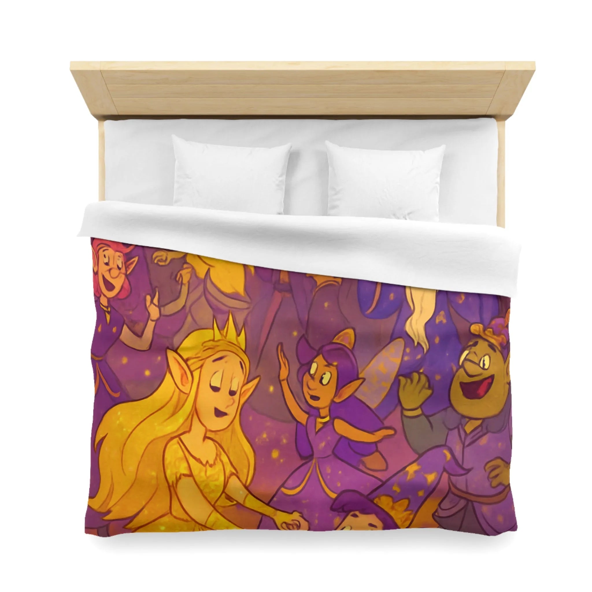 Housse de Couette Féerique avec Elfe dans une Scène de Fête Magique Enchantée