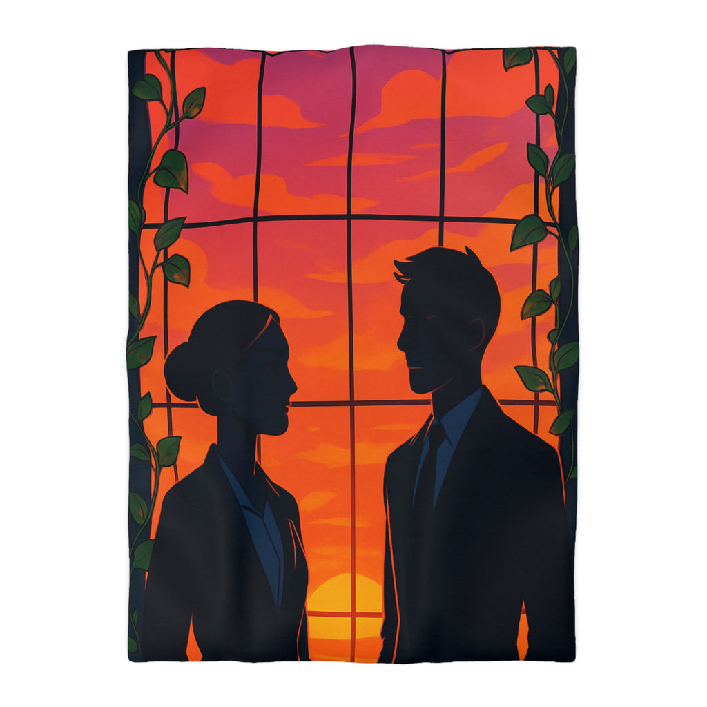 Housse de Couette Microfibre Design Artistique Moderne Décoration Chambre Confort Premium