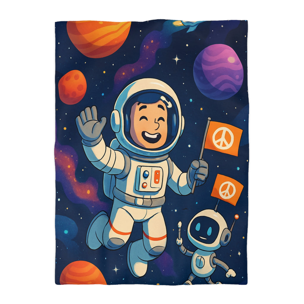 Housse de Couette Microfibre Motif Créatif Original Style Contemporain Chambre Élégante