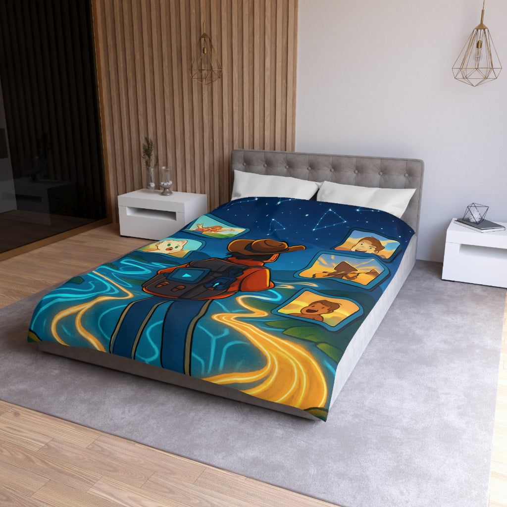 Housse de Couette Microfibre Illustration Unique Design Moderne Décoration Intérieure Raffinée