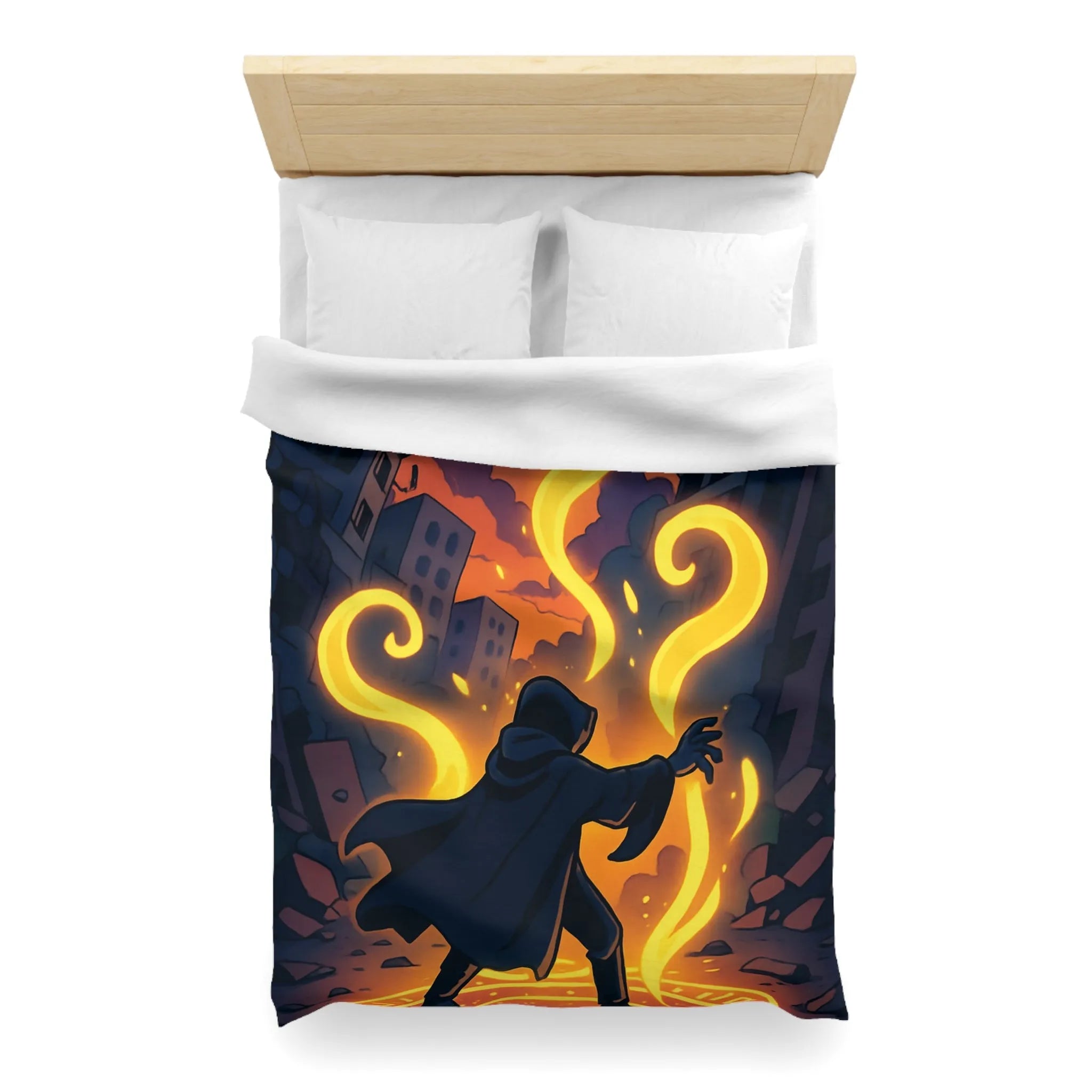 Housse de Couette Microfibre Art Graphique Contemporain Style Décoratif Chambre Tendance