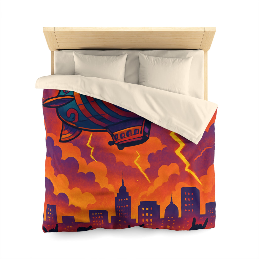 Housse de Couette Microfibre Illustration Unique Design Moderne Décoration Intérieure Raffinée