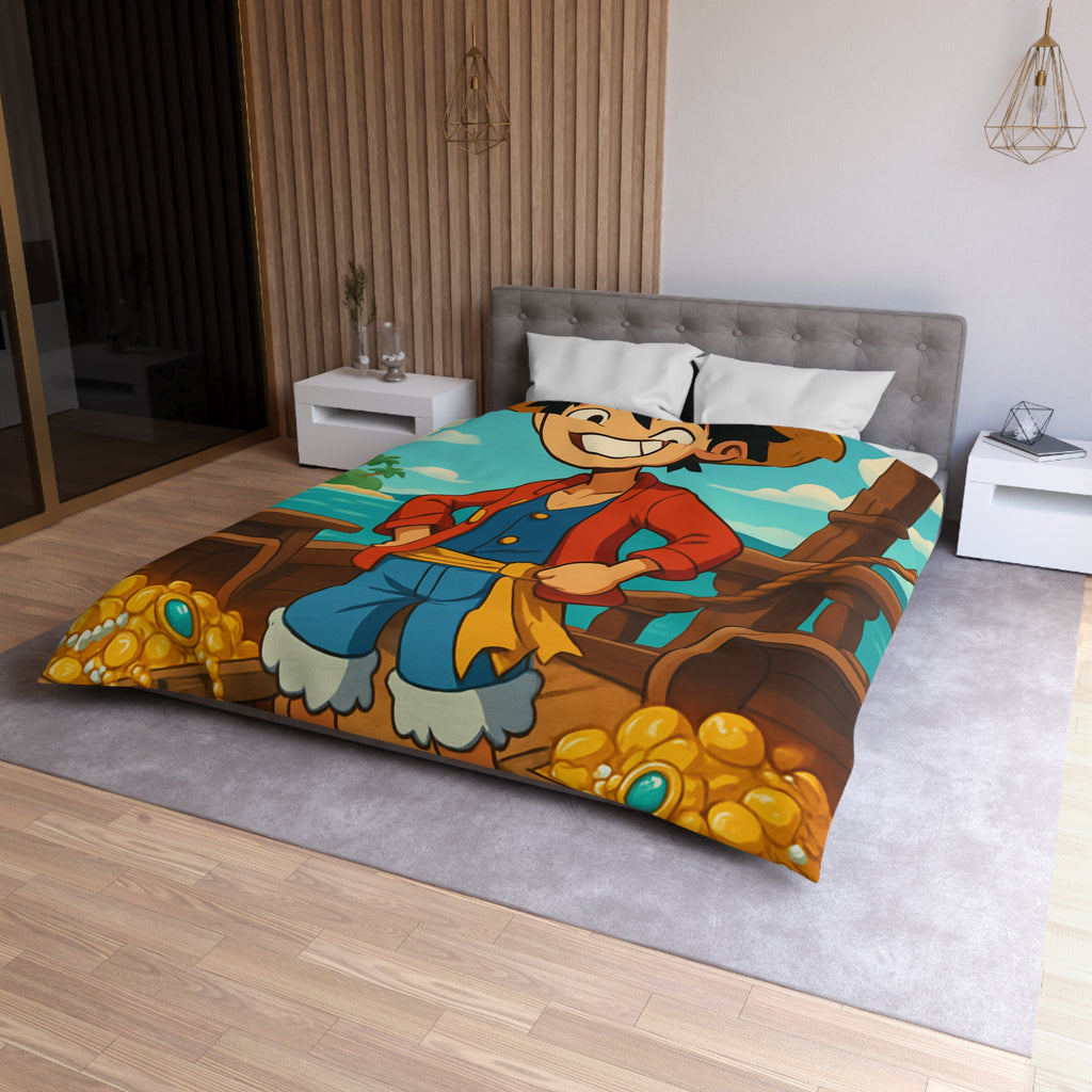 Housse de Couette Microfibre Motif Créatif Original Style Contemporain Chambre Élégante