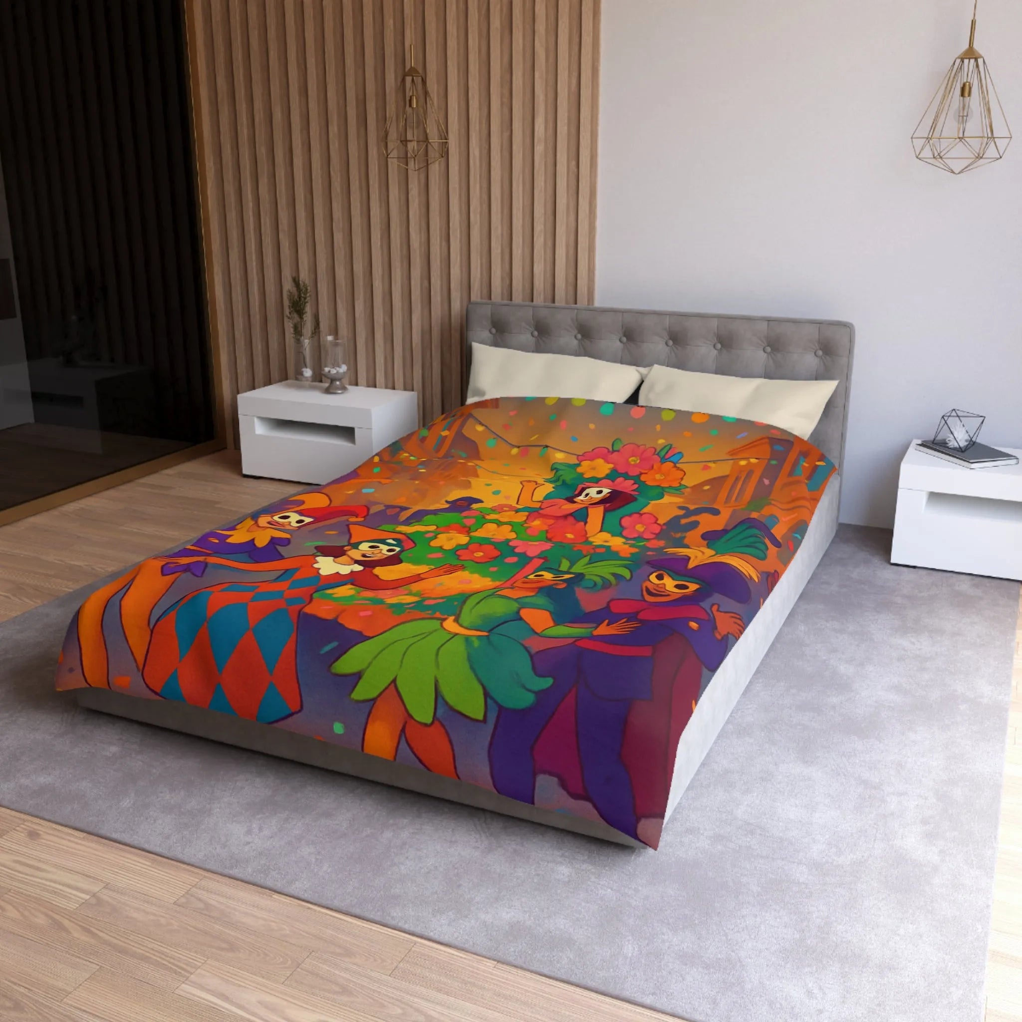 Housse de Couette Microfibre Création Artistique Moderne Design Exclusif Décoration Chambre