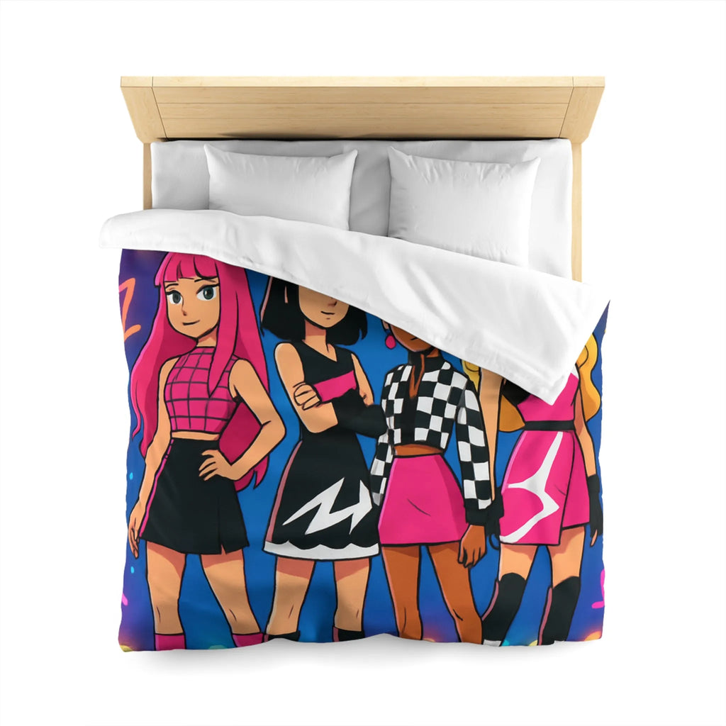 Housse de couette colorée avec un design moderne et des motifs géométriques éclatants