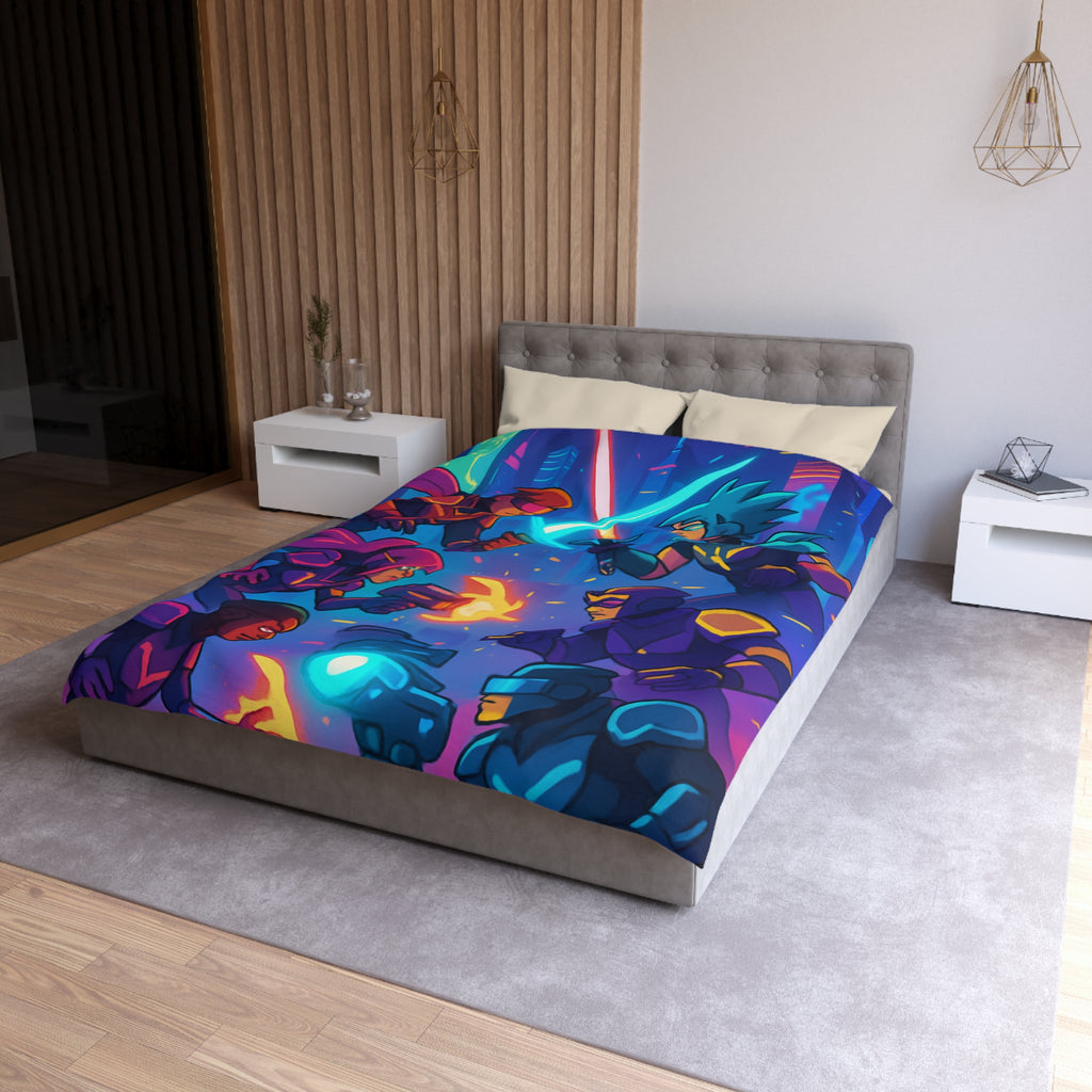 Housse de Couette Microfibre Motif Créatif Original Style Contemporain Chambre Élégante