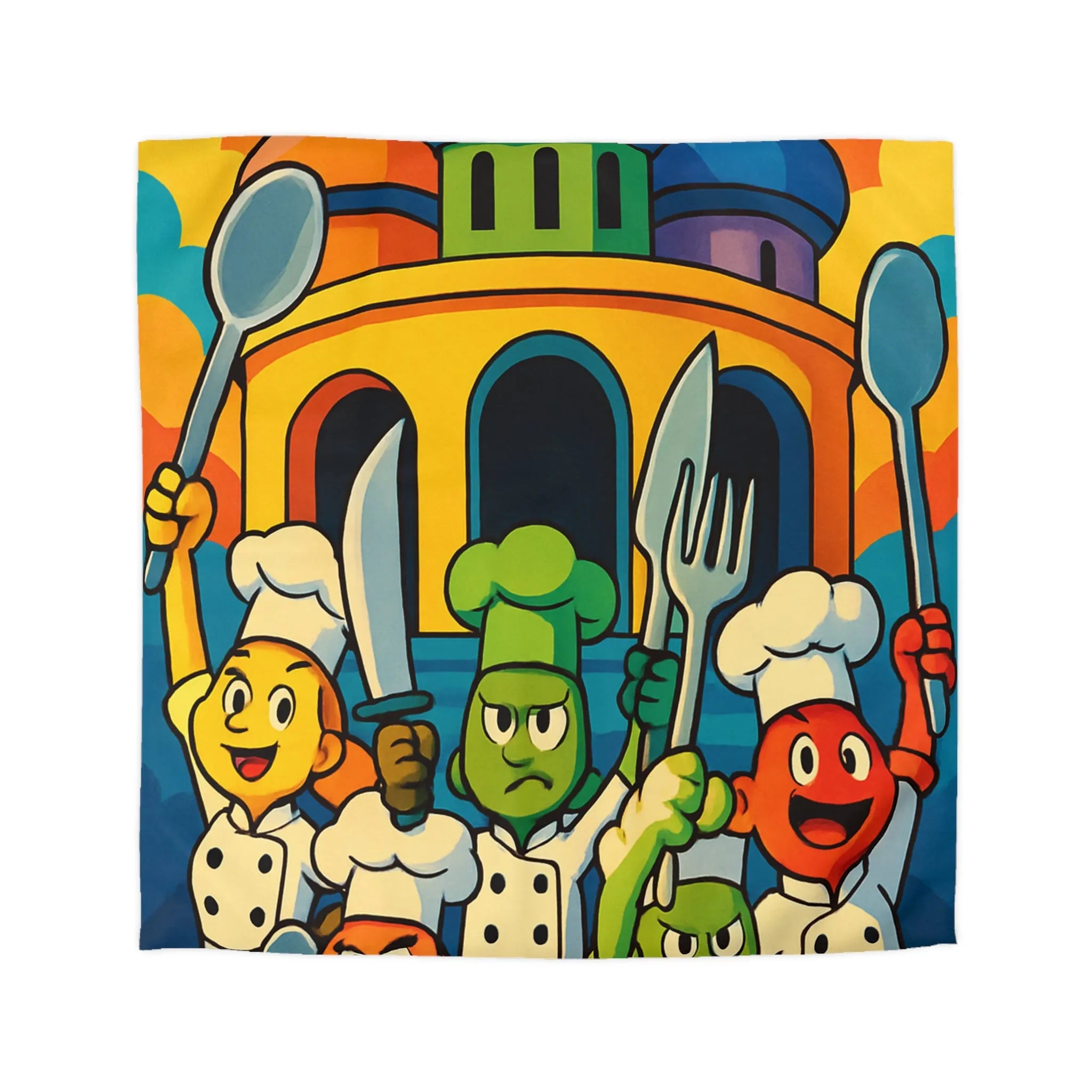 Housse de Couette Microfibre Art Graphique Contemporain Style Décoratif Chambre Tendance