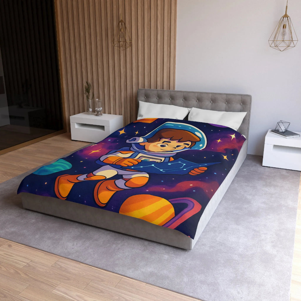 Explorez l'Espace avec un Jeune Astronaute et Planètes Colorées sur Votre Linge