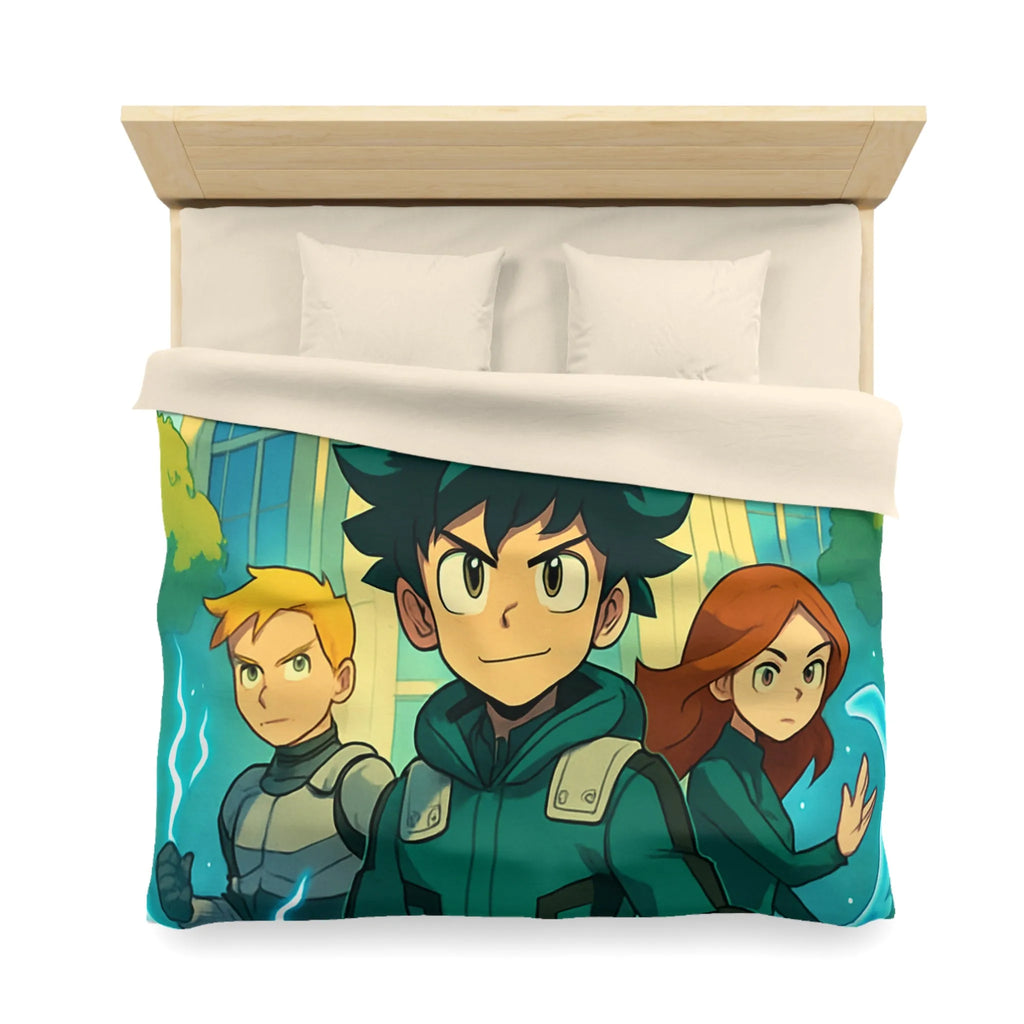 Housse de Couette Microfibre Art Graphique Contemporain Style Décoratif Chambre Tendance