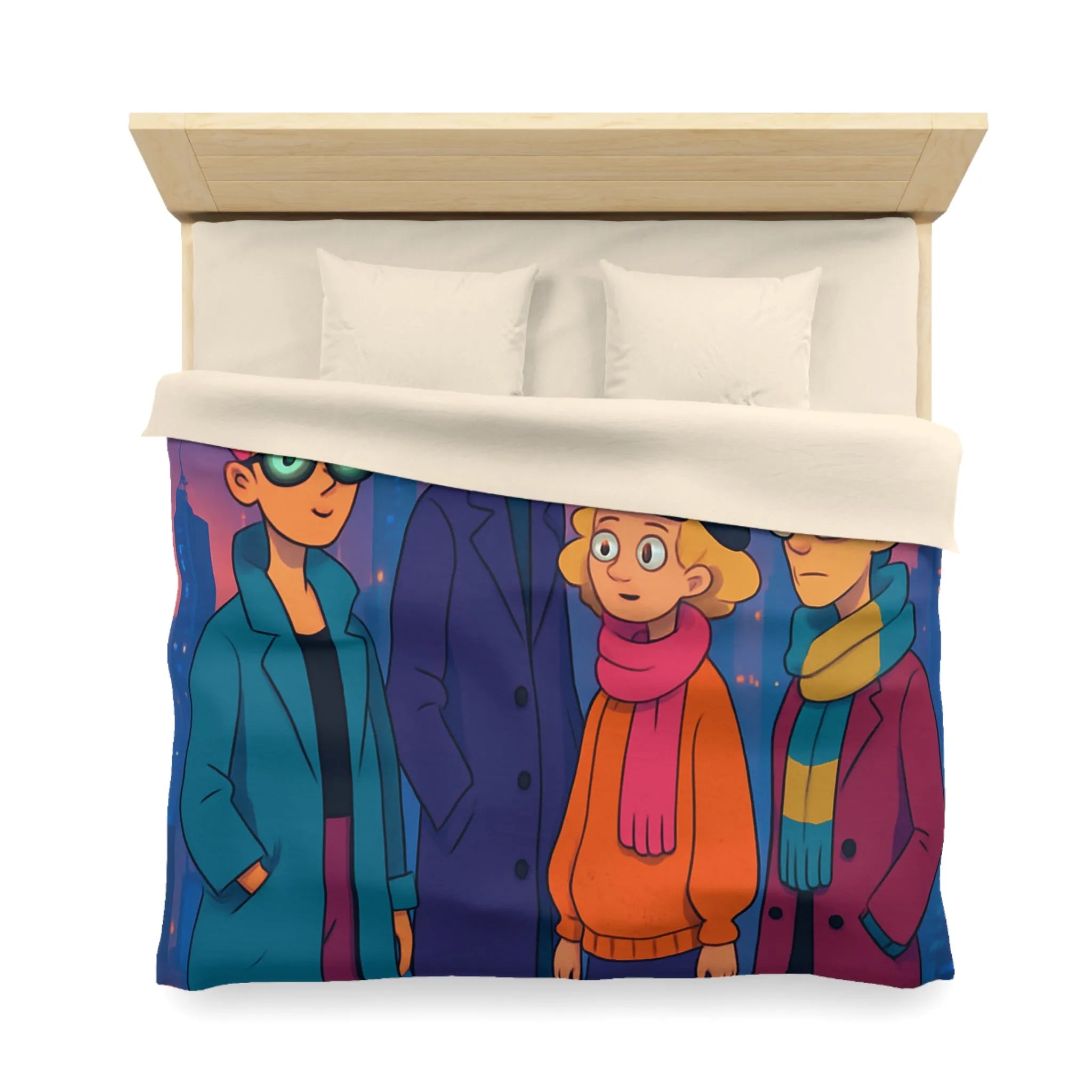 Éclat Pop Art : Style Audacieux et Couleurs Vives sur Housse de Couette Futuriste