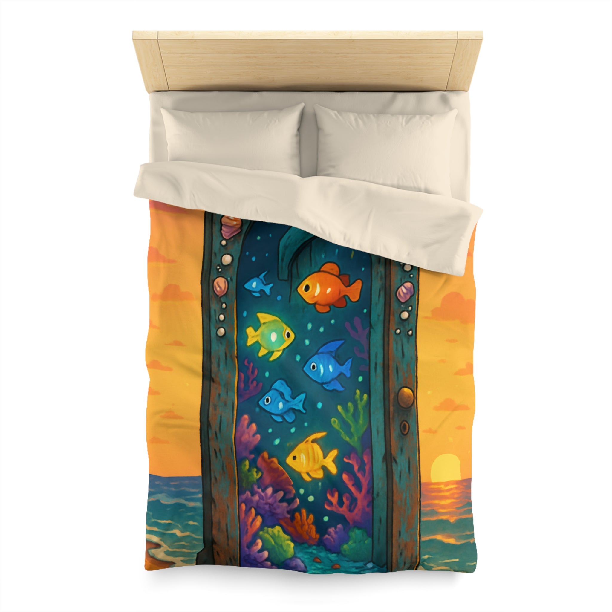 Housse de Couette Microfibre Motif Créatif Original Style Contemporain Chambre Élégante