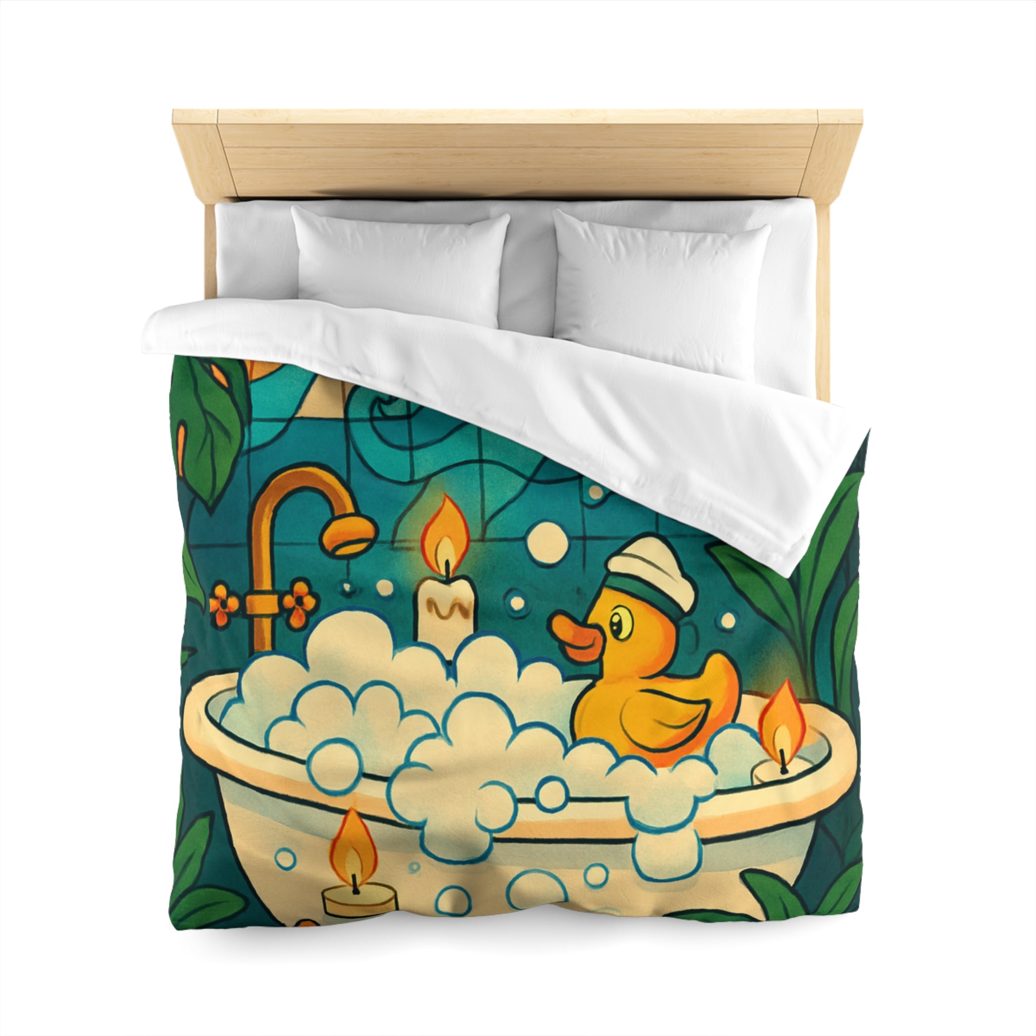 Housse de Couette Microfibre Design Artistique Moderne Décoration Chambre Confort Premium