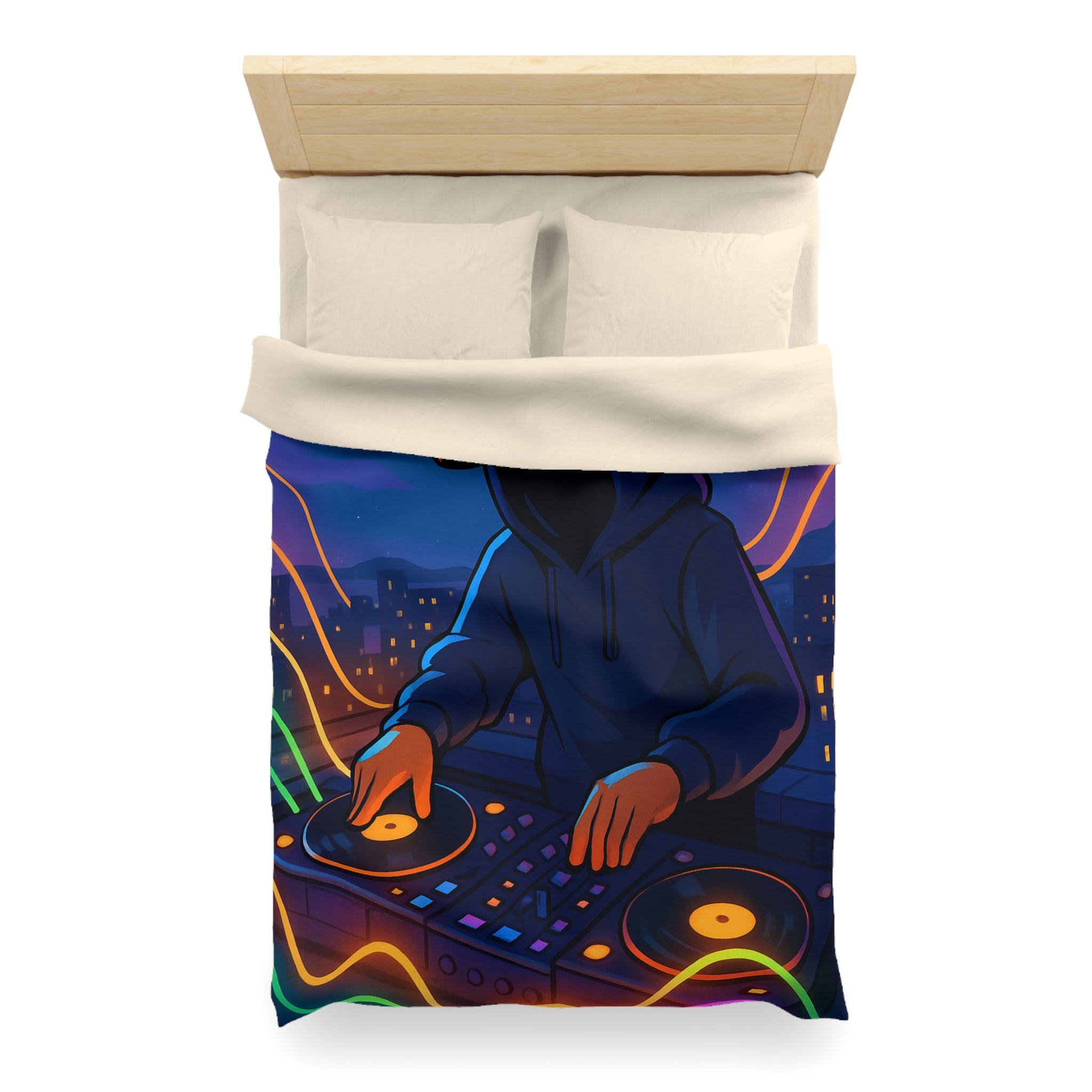 Housse de Couette Microfibre Design Artistique Moderne Décoration Chambre Confort Premium