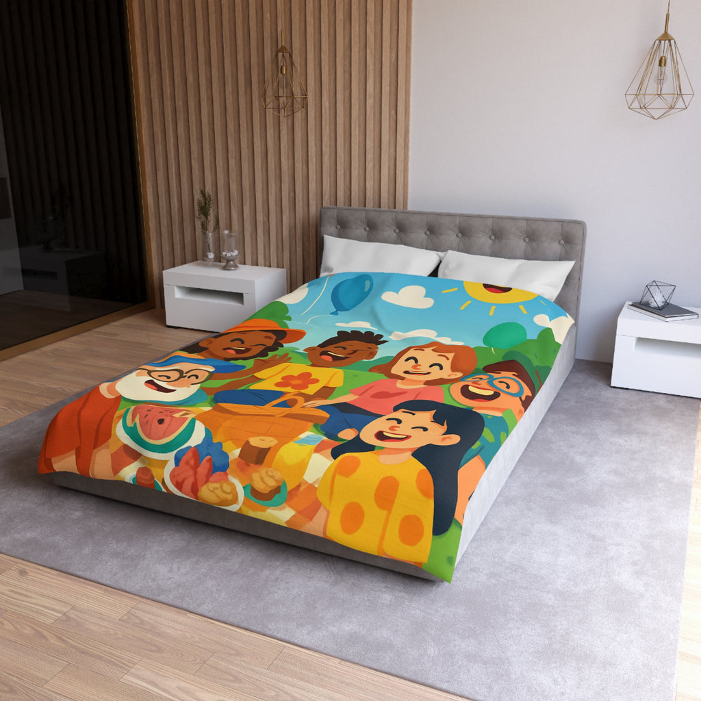 Housse de Couette Microfibre Illustration Unique Design Moderne Décoration Intérieure Raffinée